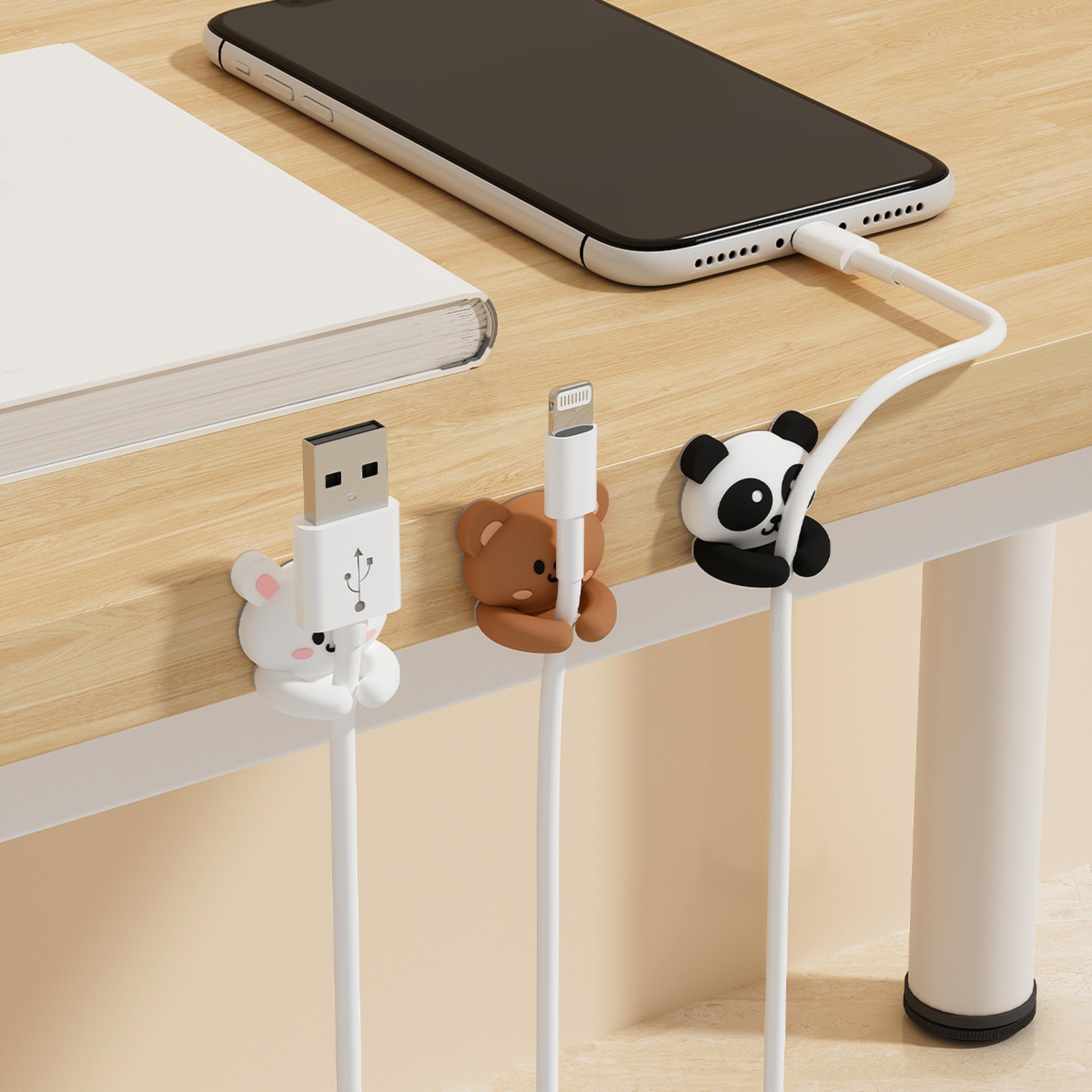 Cute Desktop Cable Managers SelfAdhesive USB Cable Clips Wire Cord Management Holder For Office Des 1