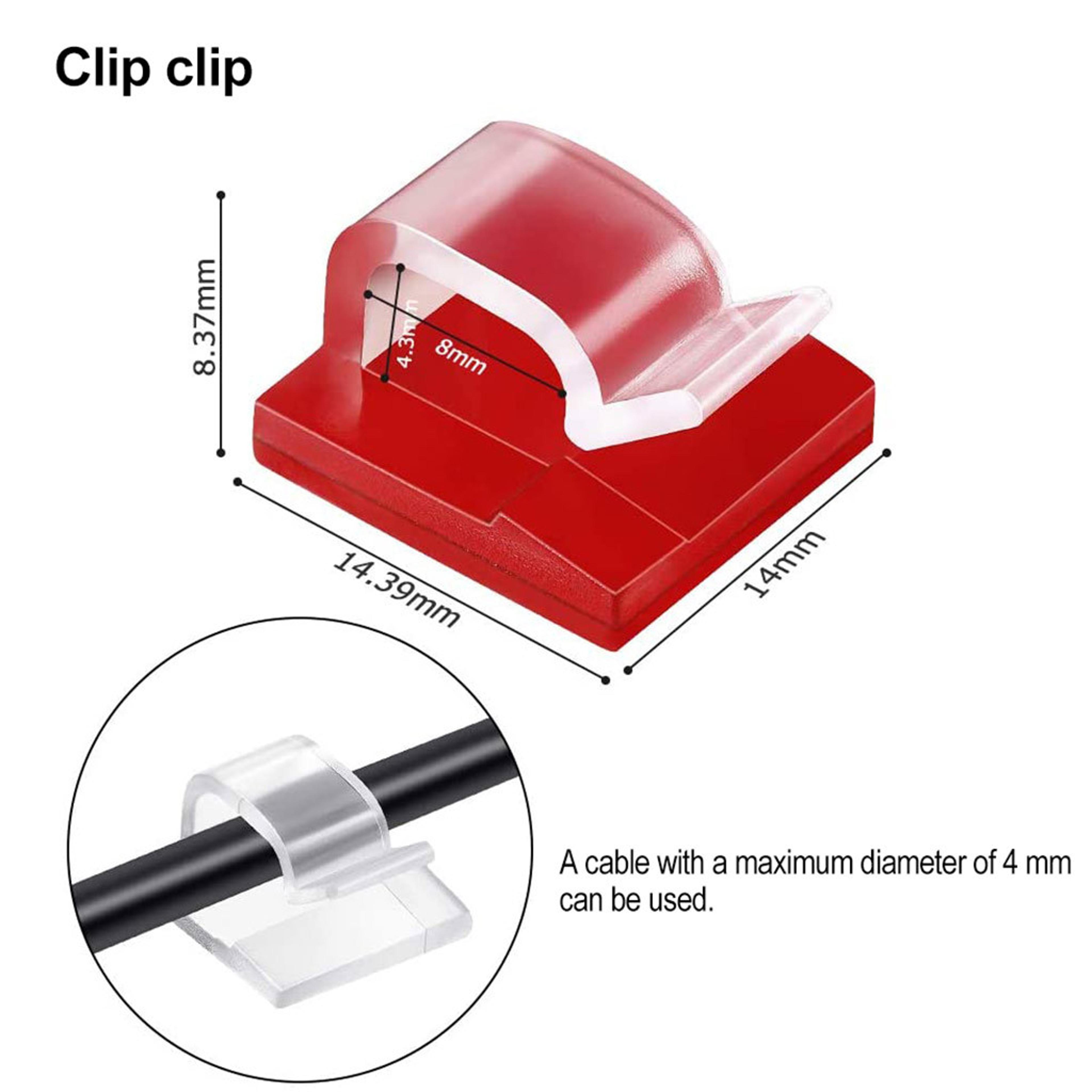 Sticky USB Cable Clips Adhesive Cord Organizer Wire Management Holder For Office Home Charging Cabl 3
