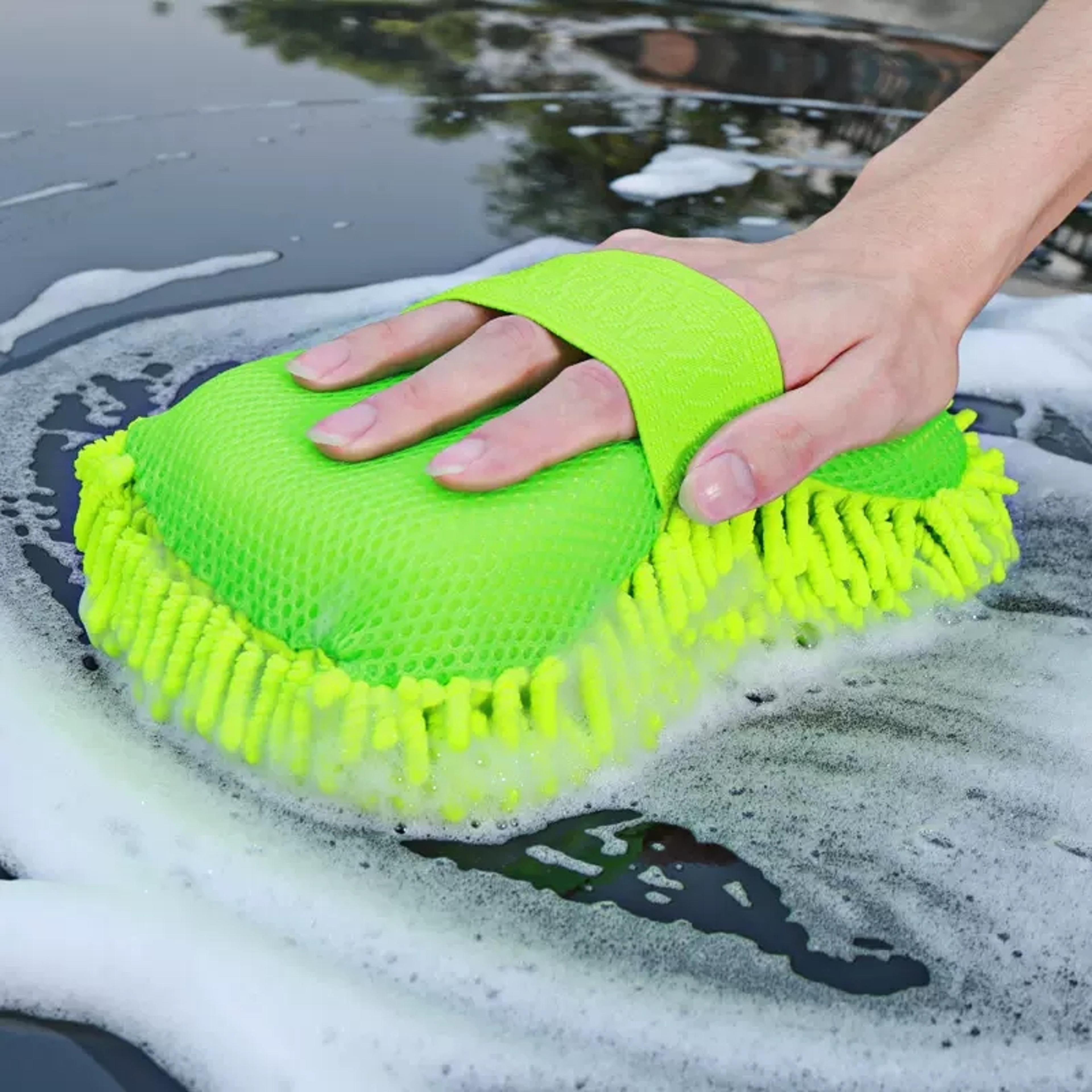 microfiber car washer sponge cleaning kit, car care detailing brushes washing towel auto gloves accessories