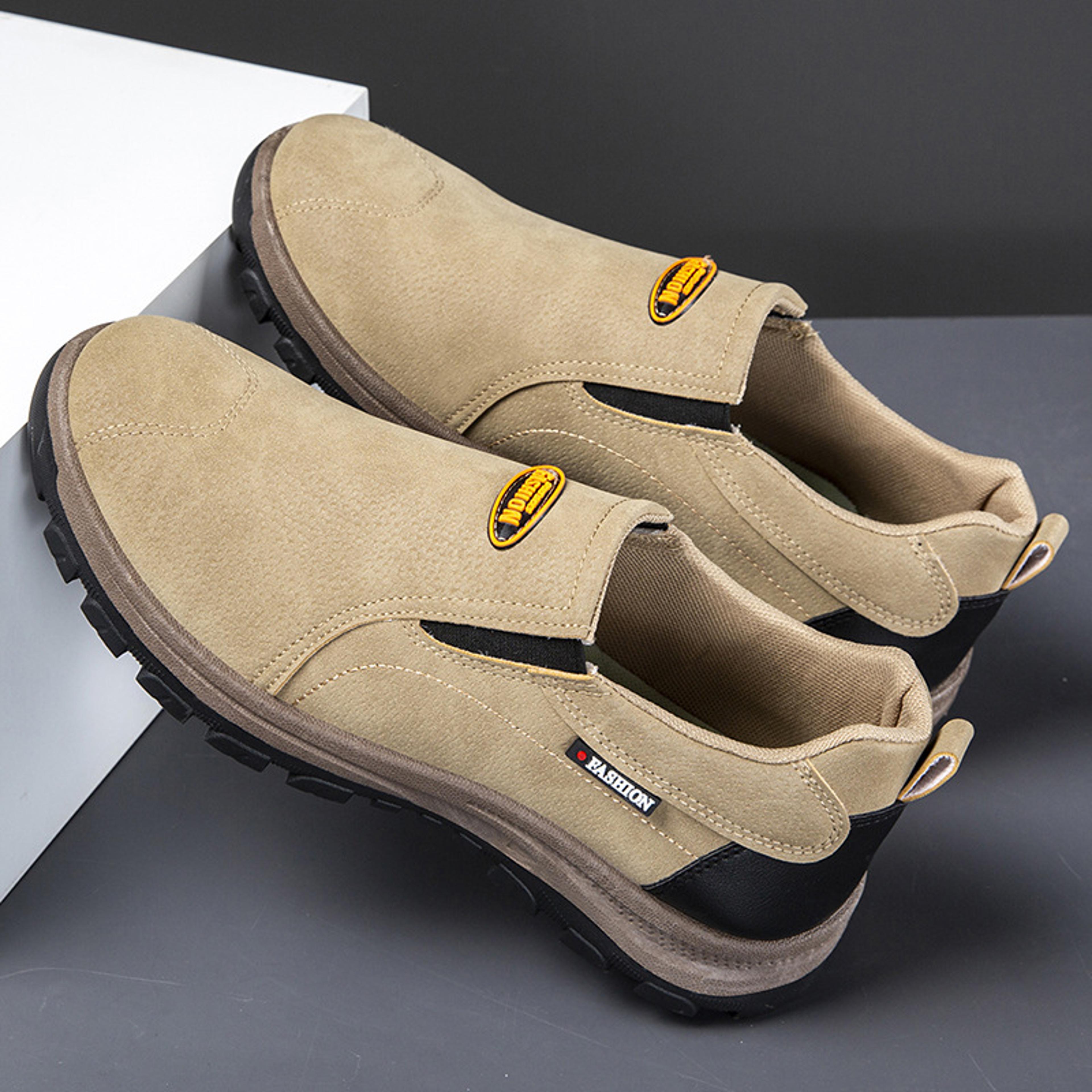 SlipOn Waterproof Hiking Shoes For Men Casual Mountain Climbing Shoes WearResistant Spring Outdoor  1