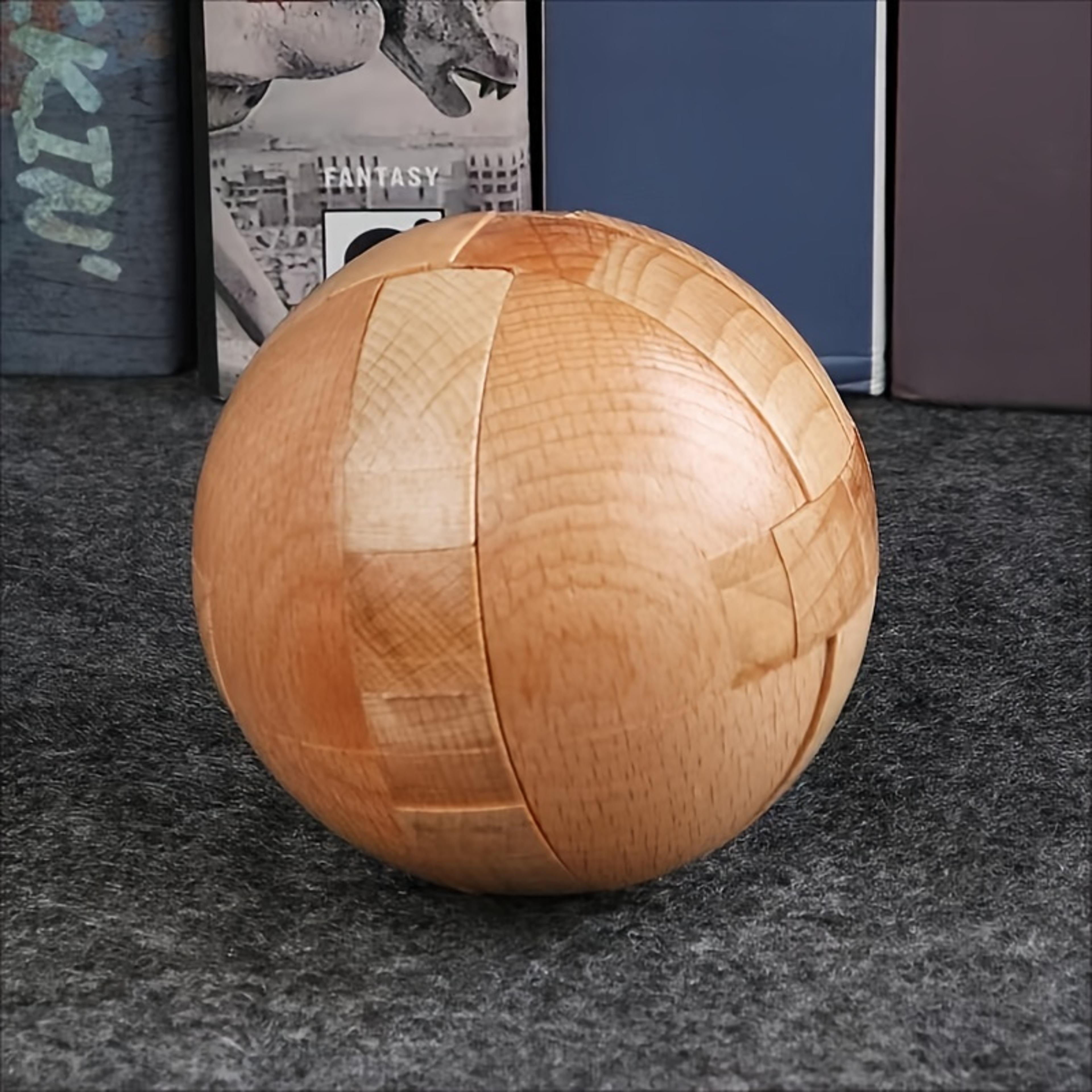 Home Decorations For Halloween Christmas  Thanksgiving Wooden Puzzle Balls For Gifts 1
