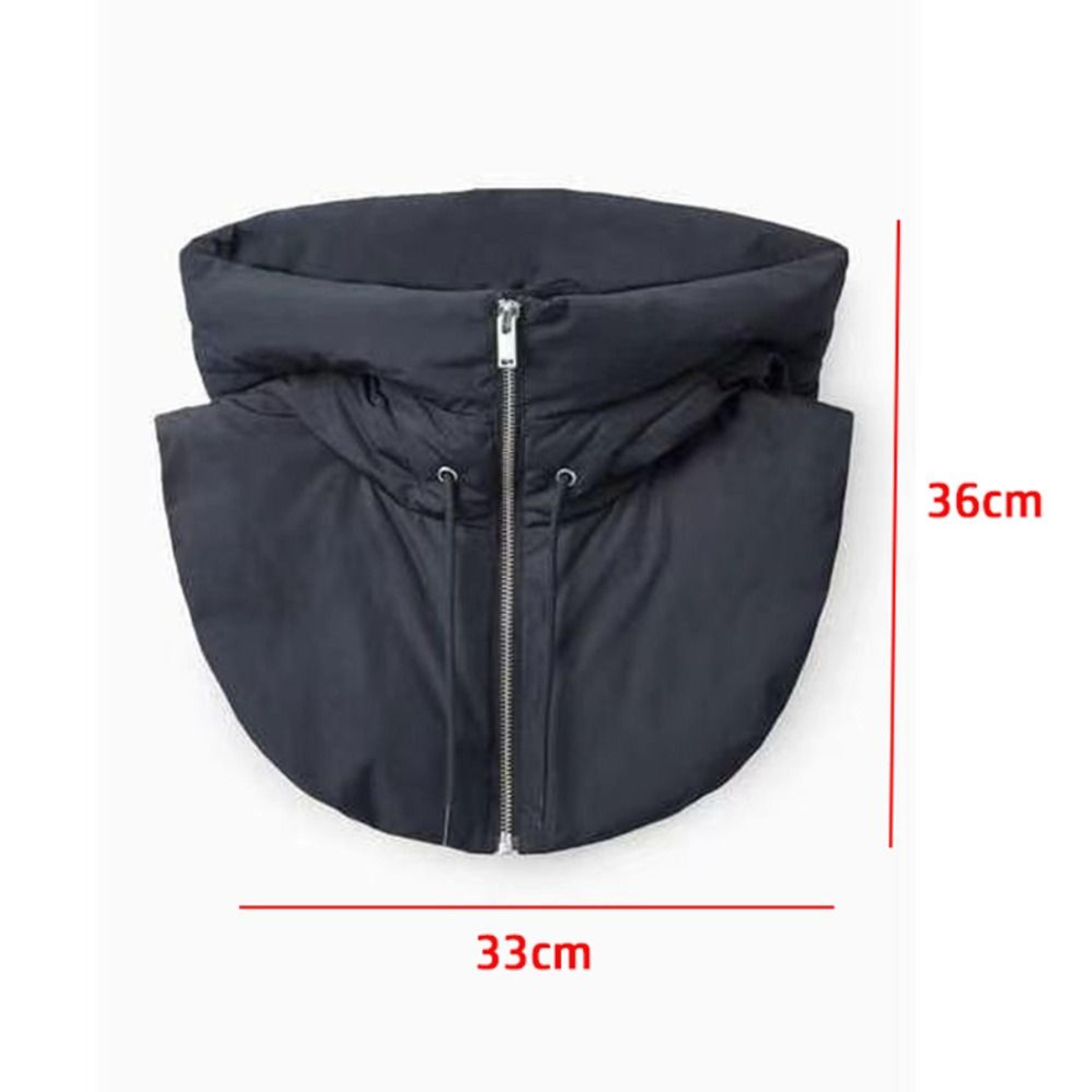 Womens Ultralight Down Hooded Hats Drawstring Neck Cover Removable Scarf Zipper Coat Balaclava Hat 3