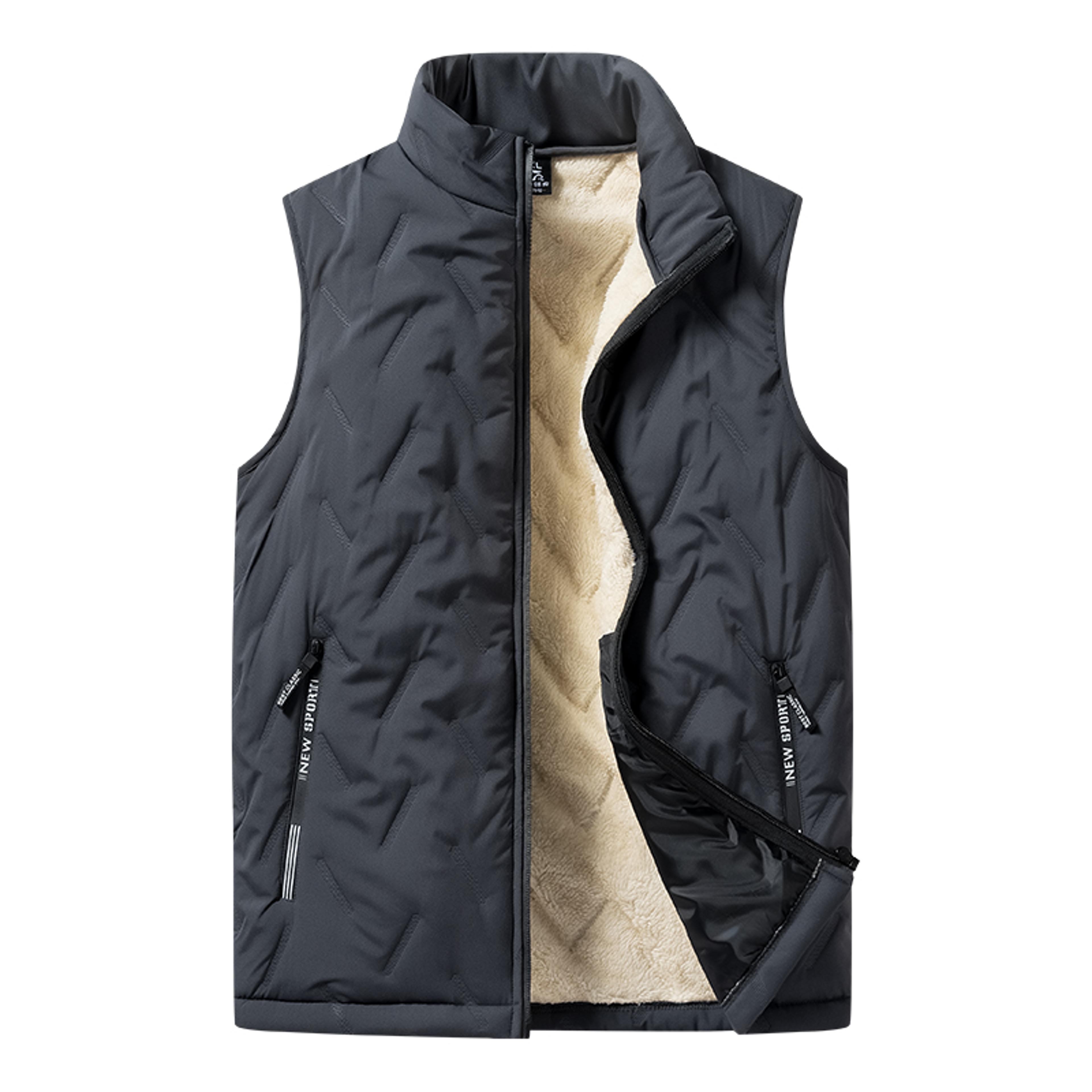 Casual Multifunctional Plus Size Warm Mens Cotton Vest Jacket Autumn And Winter Fashion Sleeveless  2