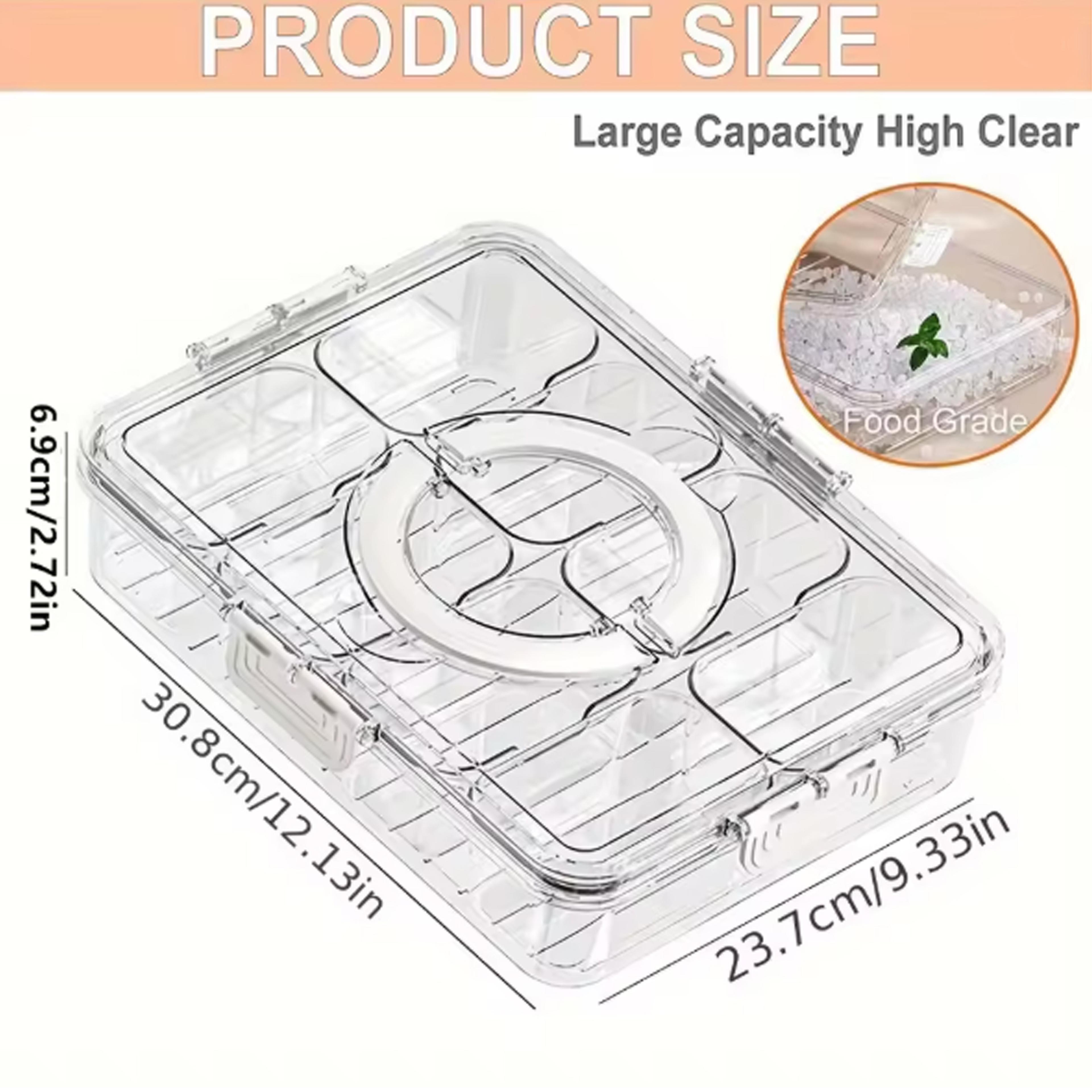 Snack Box With Lid Divided Plate For Food Storage Fruit  Vegetable Snack Box For Refrigerator 5
