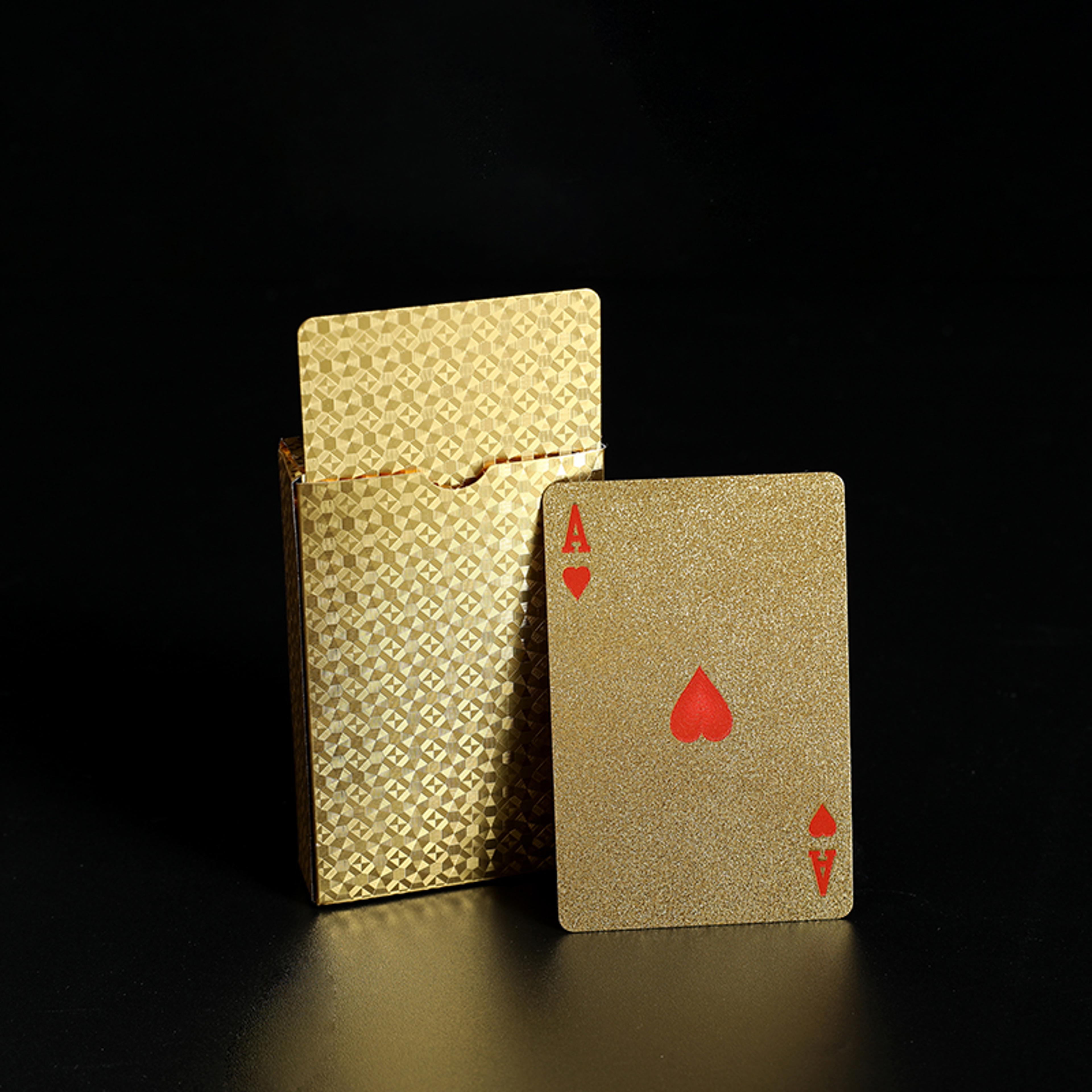 Cool Black Gold Waterproof Playing Cards Holiday Game Gift For Christmas Halloween Thanks Giving 5