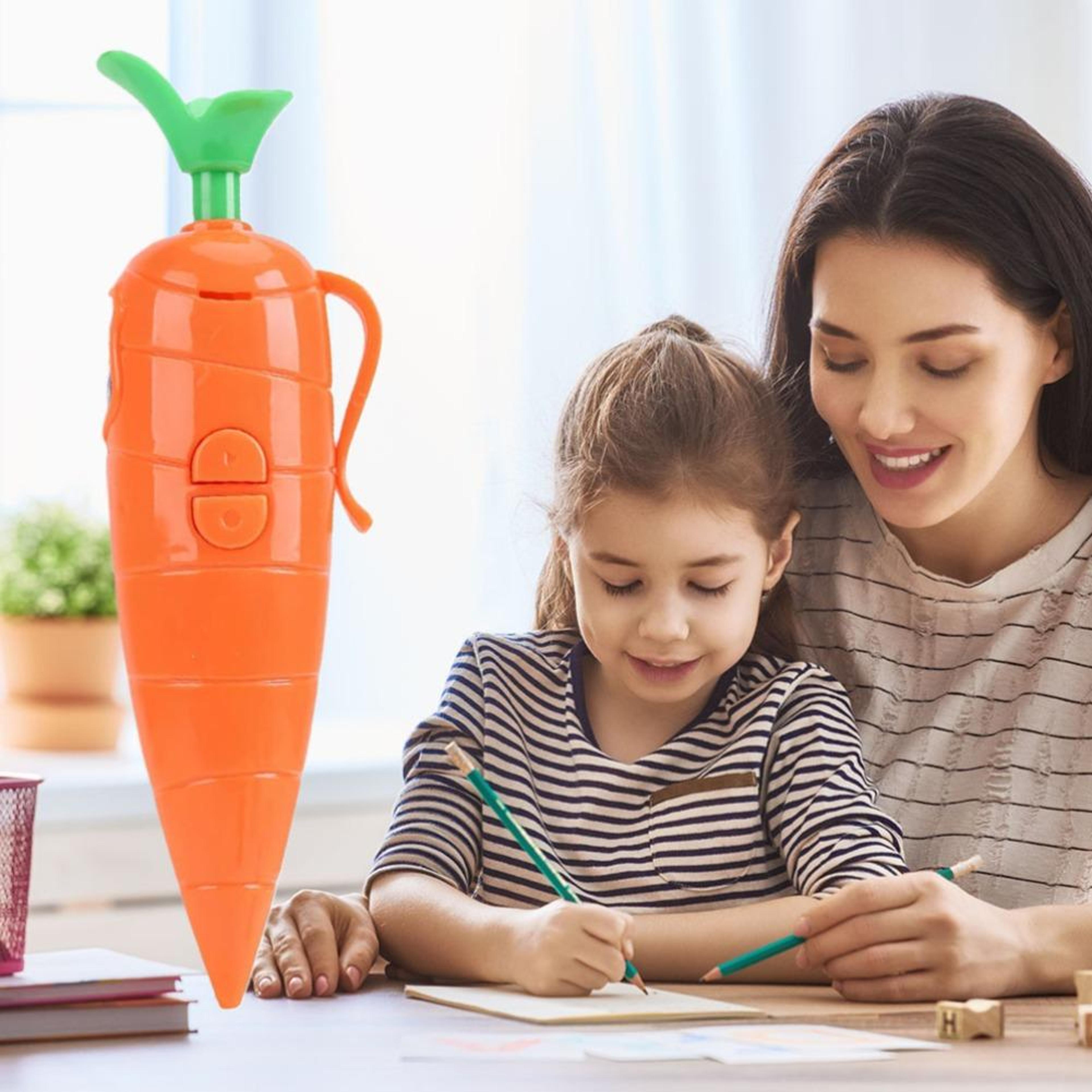 Novelty Carrot Voice Recorder Pen Can Write Graffiti Ballpoint Electronic Sound Toy Gift 0