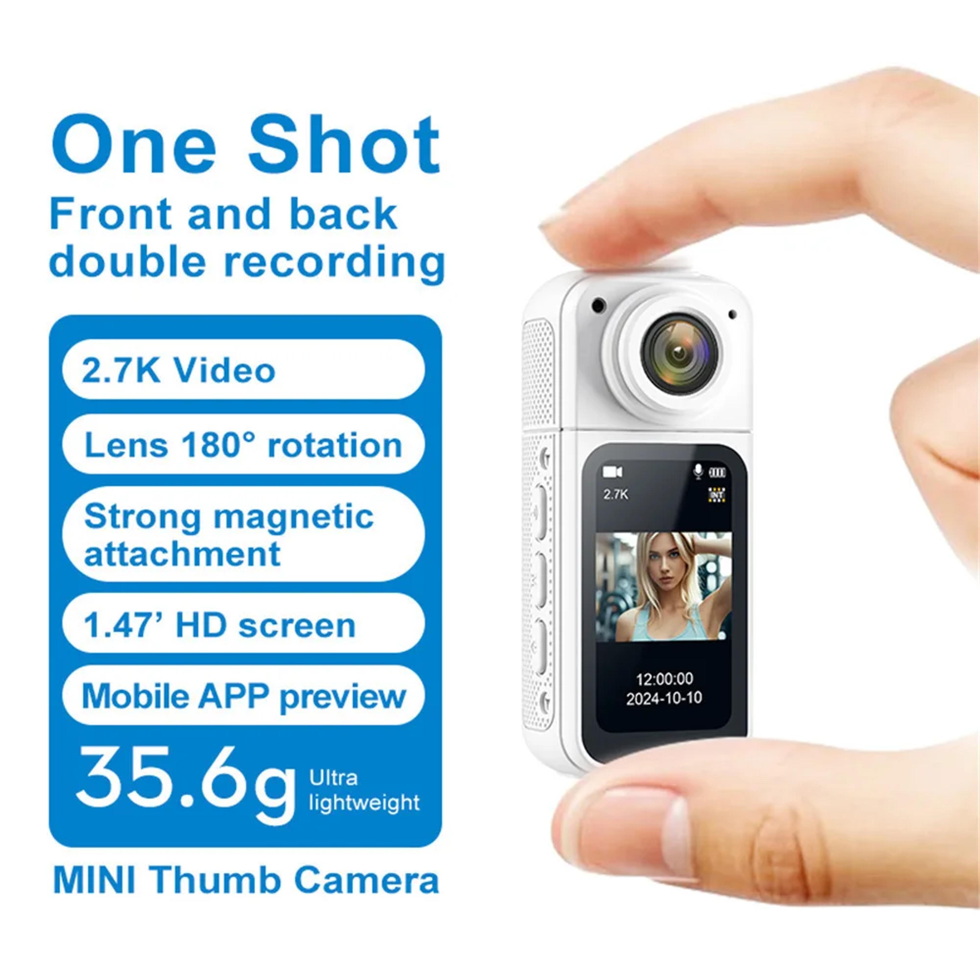 Lightweight Mini Recorder Finger Action Camera Magnetic Belt IPS Screen For Bicycle Vlog Pet Cam 5