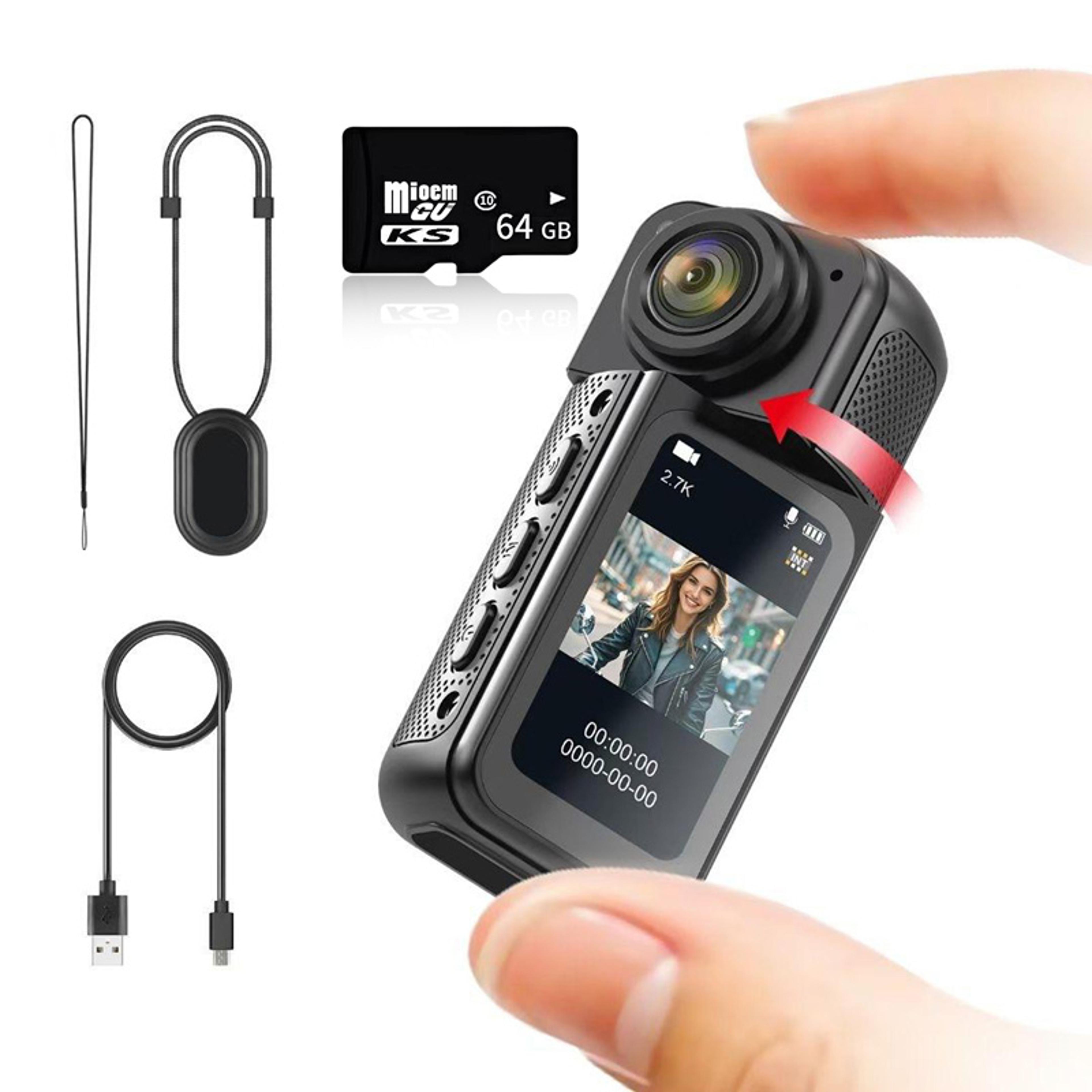 Lightweight Mini Recorder Finger Action Camera Magnetic Belt IPS Screen For Bicycle Vlog Pet Cam 8
