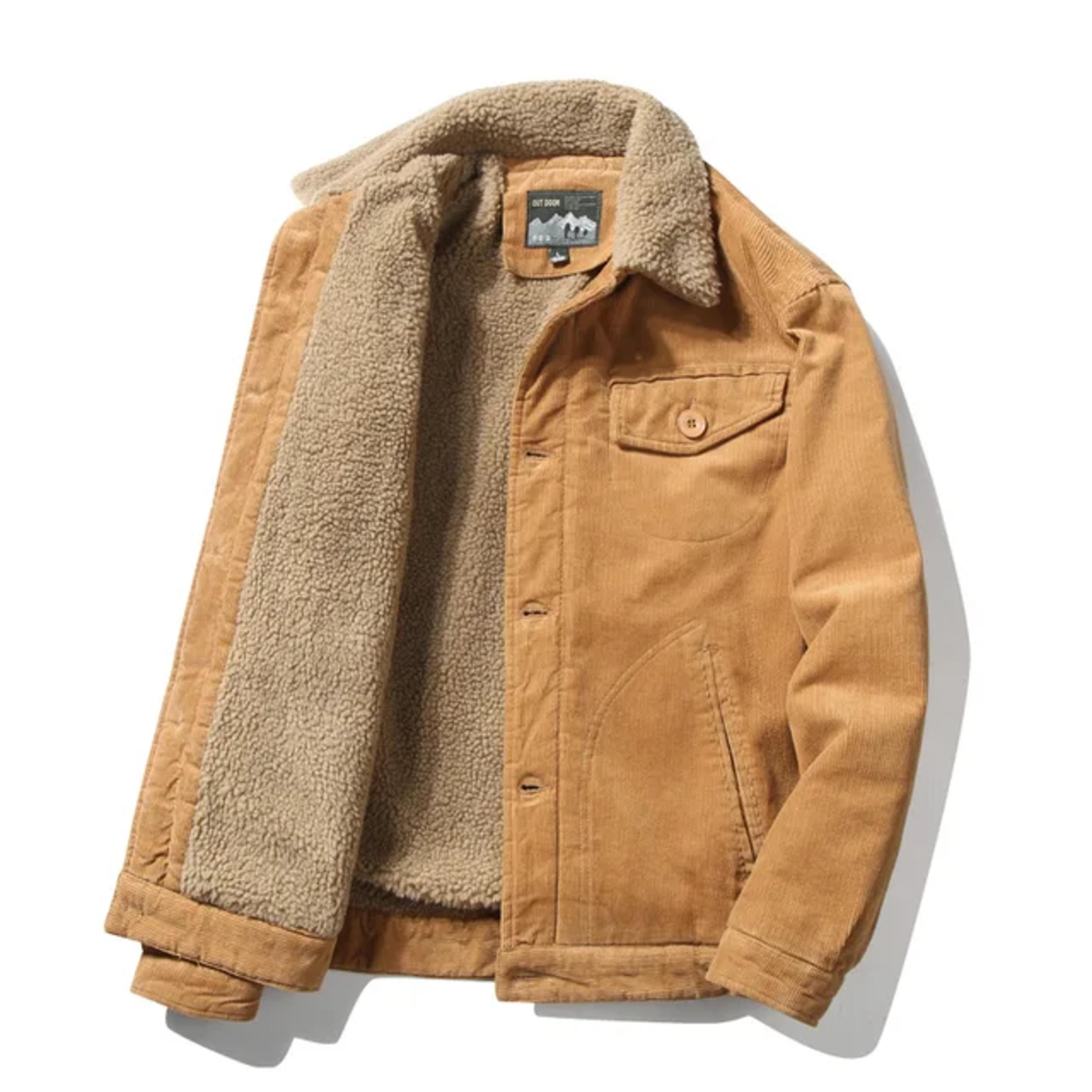 HighQuality Warm Parka Jackets For Men Korean Fashion Winter Plus Velvet Corduroy Cotton Jacket 8