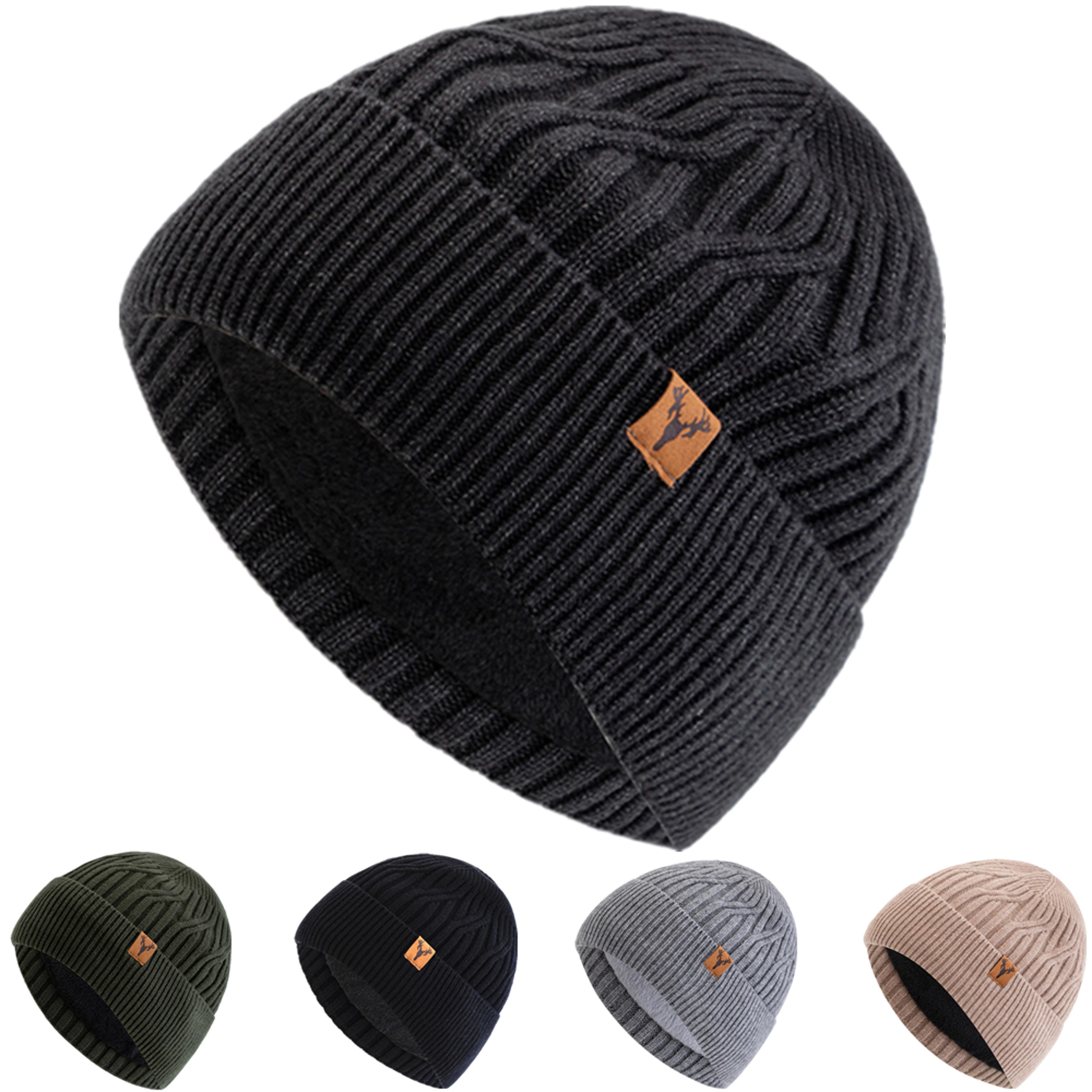 stylish soft beanie hat for men and women, new style unisex winter hat, plush fur lining warm cap, outdoor ski sports