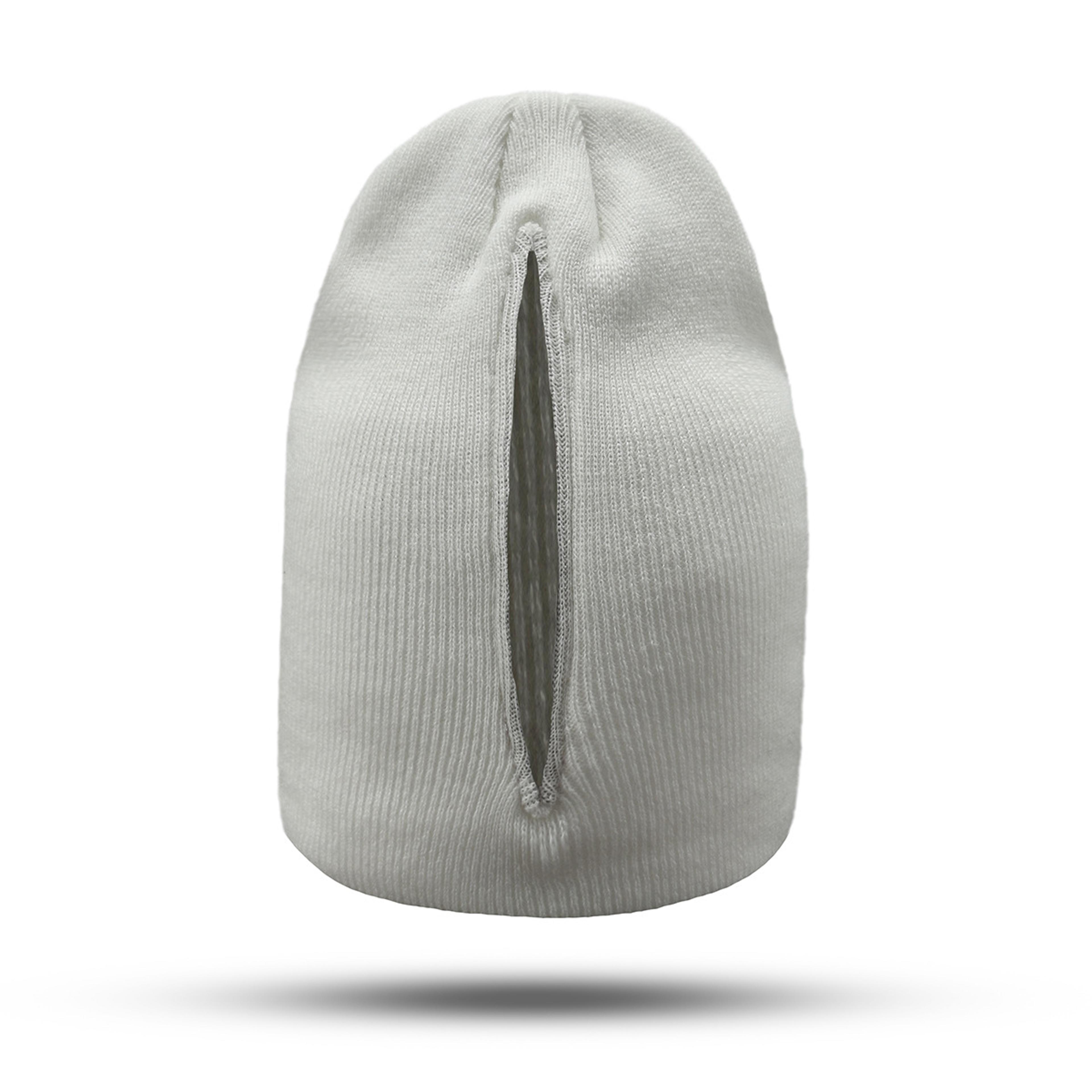 Wool Cap With Magnetic Opening Automatic Knitted Ponytail Cap For Women 6