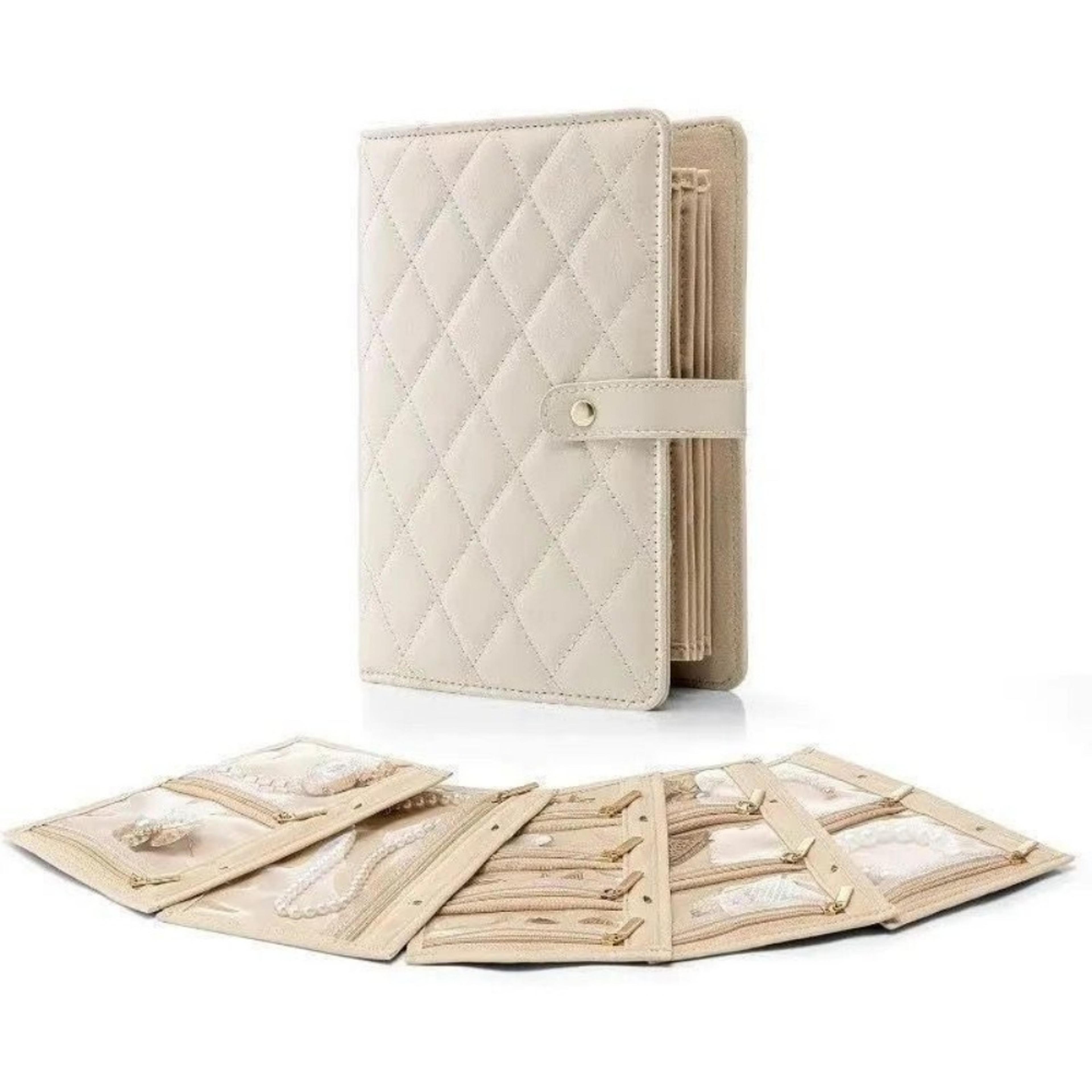 Travel Jewelry Storage Bag Transparent Velvet Jewelry Box Convenient Jewelry Storage Book With Zipp 8
