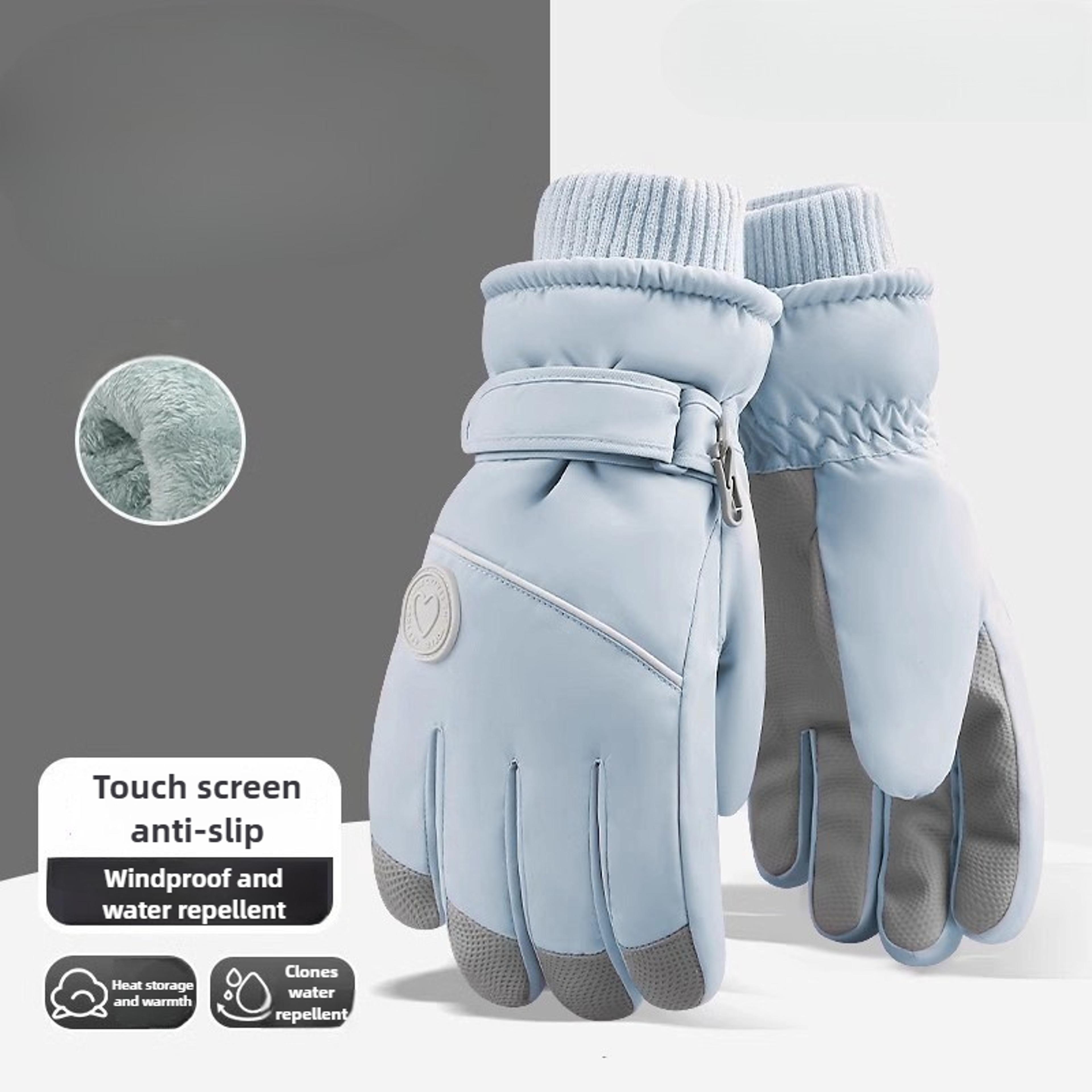 Fashion Winter Skiing Gloves Thick Warm Cold Resistant Touchscreen Electric Bike Riding Fleece Line 8