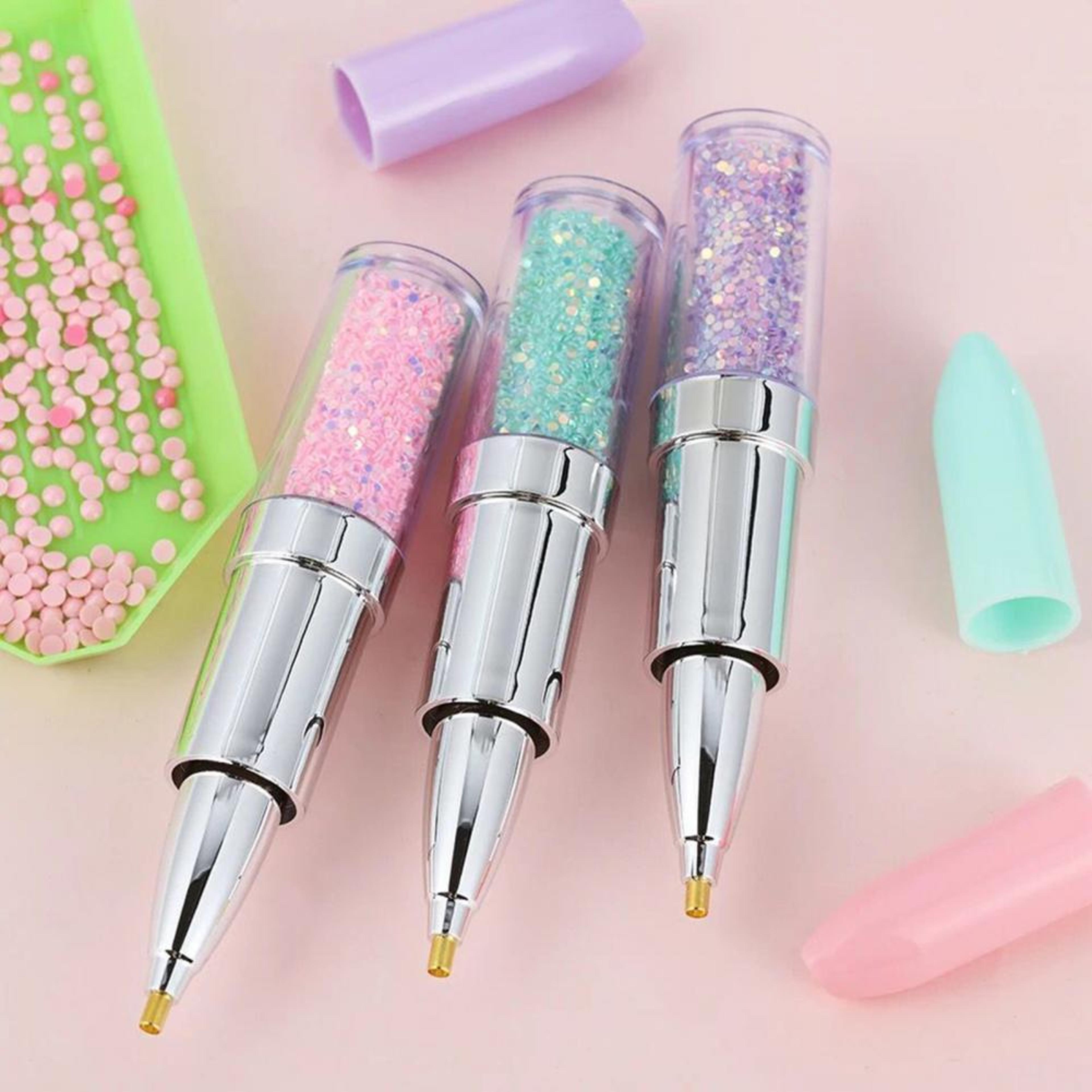 cute diamond painting pen for painting, lipstick shape drill pen stylish ergonomic plastic sewing crafts accessories