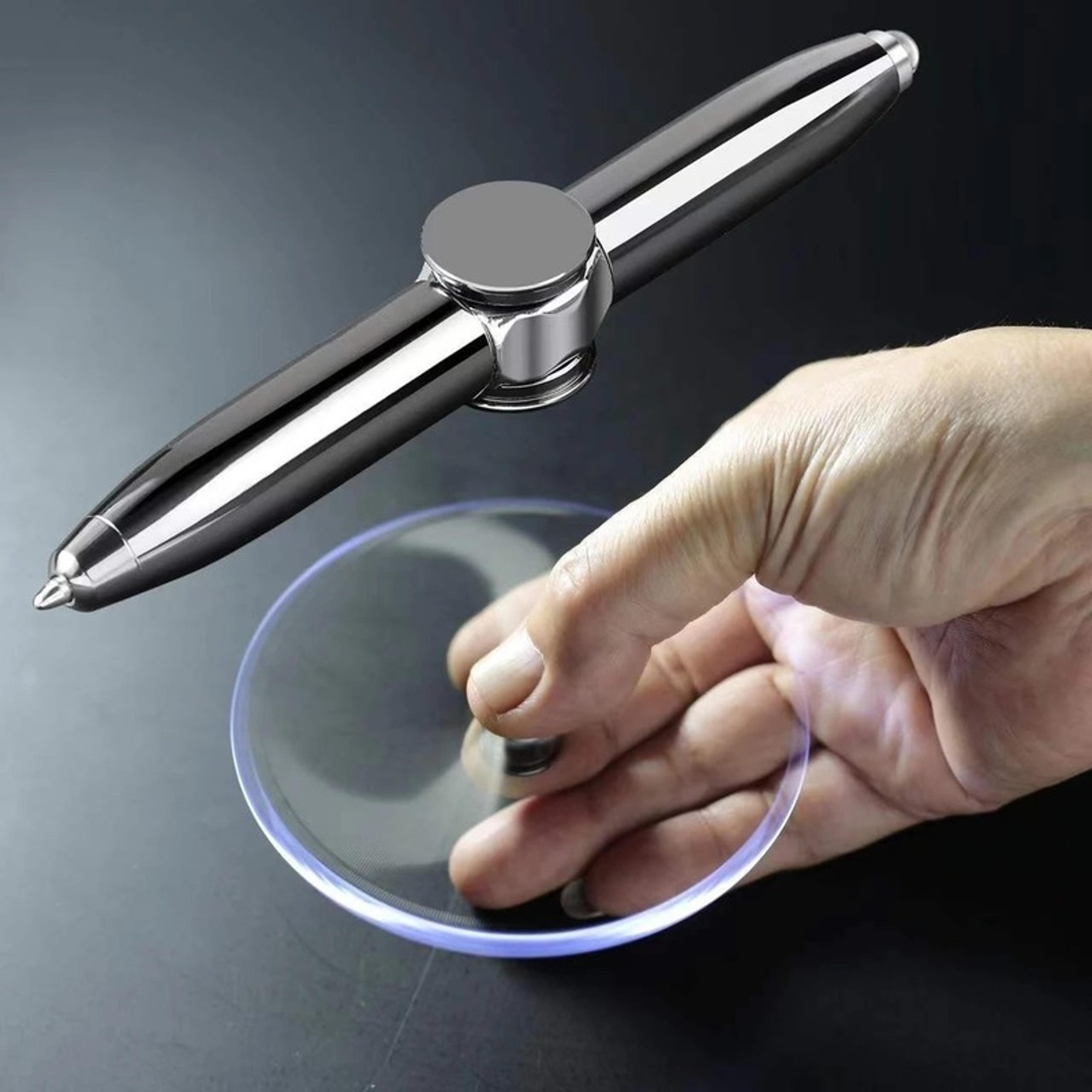 spinning decompression gyro metal ballpoint pen, creative led pen for fashion, office, and school supplies writing