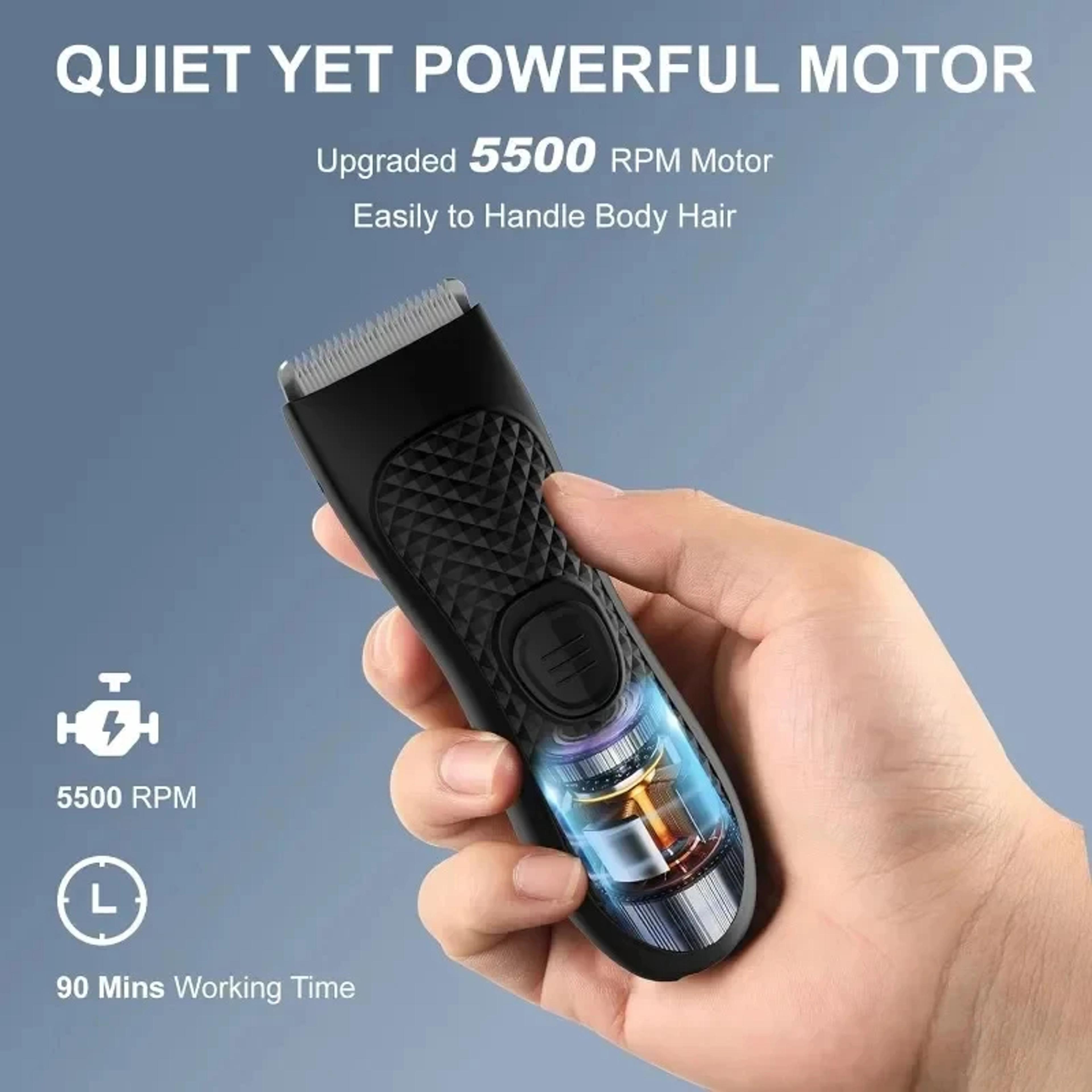 Rechargeable Mens Electric Groin Hair Trimmer Pubic Hair Removal Clipper 2