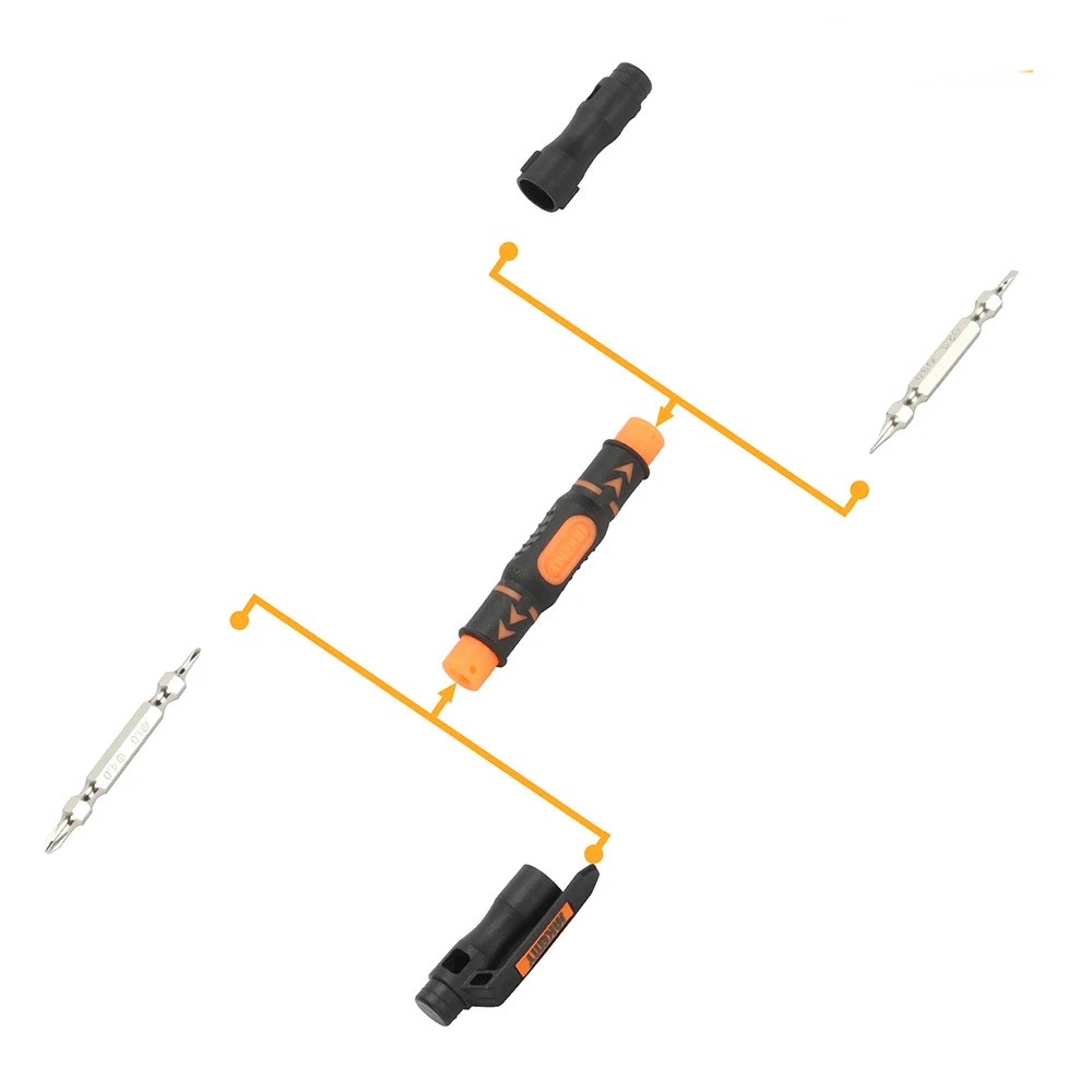 DIY Repair Tool Kit Portable 3 In 1 Doublehead Bits Screwdriver Pen With Magnetic Two Way Slotted A 3