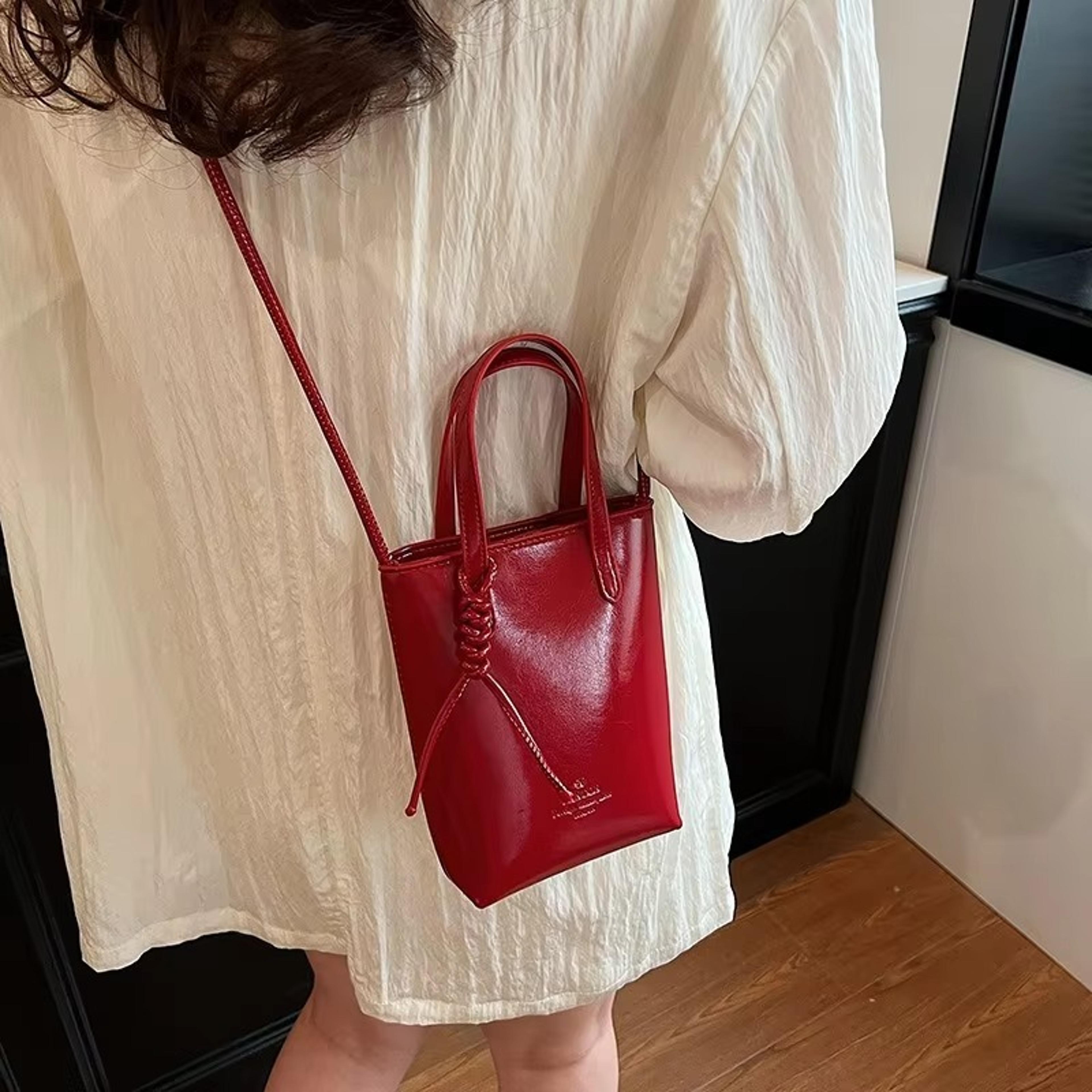 Simple Retro Handbags And Purses PU Leather Mini Crossbody Bag For Women 2