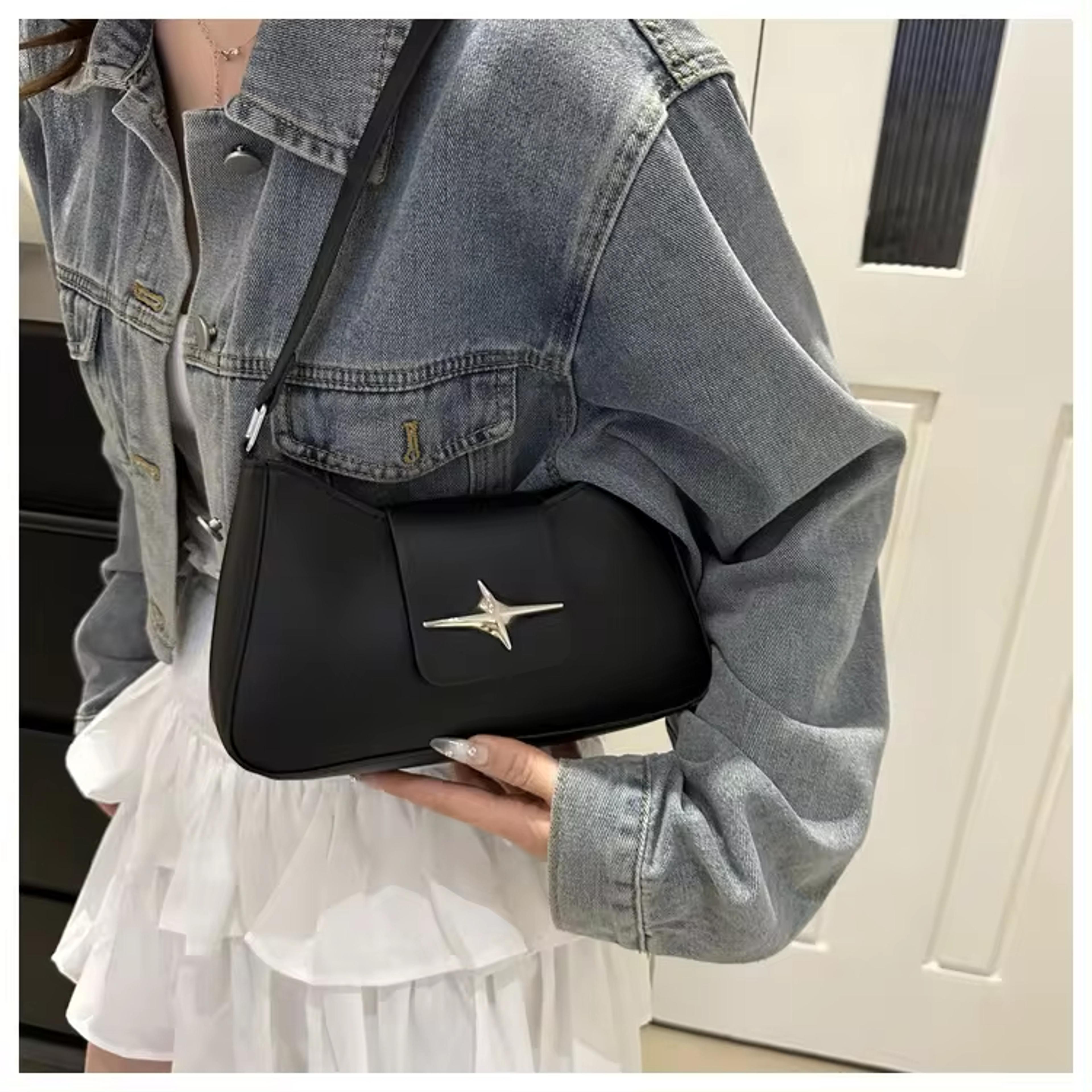 Vintage PU Leather Shoulder Bags Classic Y2K Small Purse Luxury Brand Female Handbags For Women 2