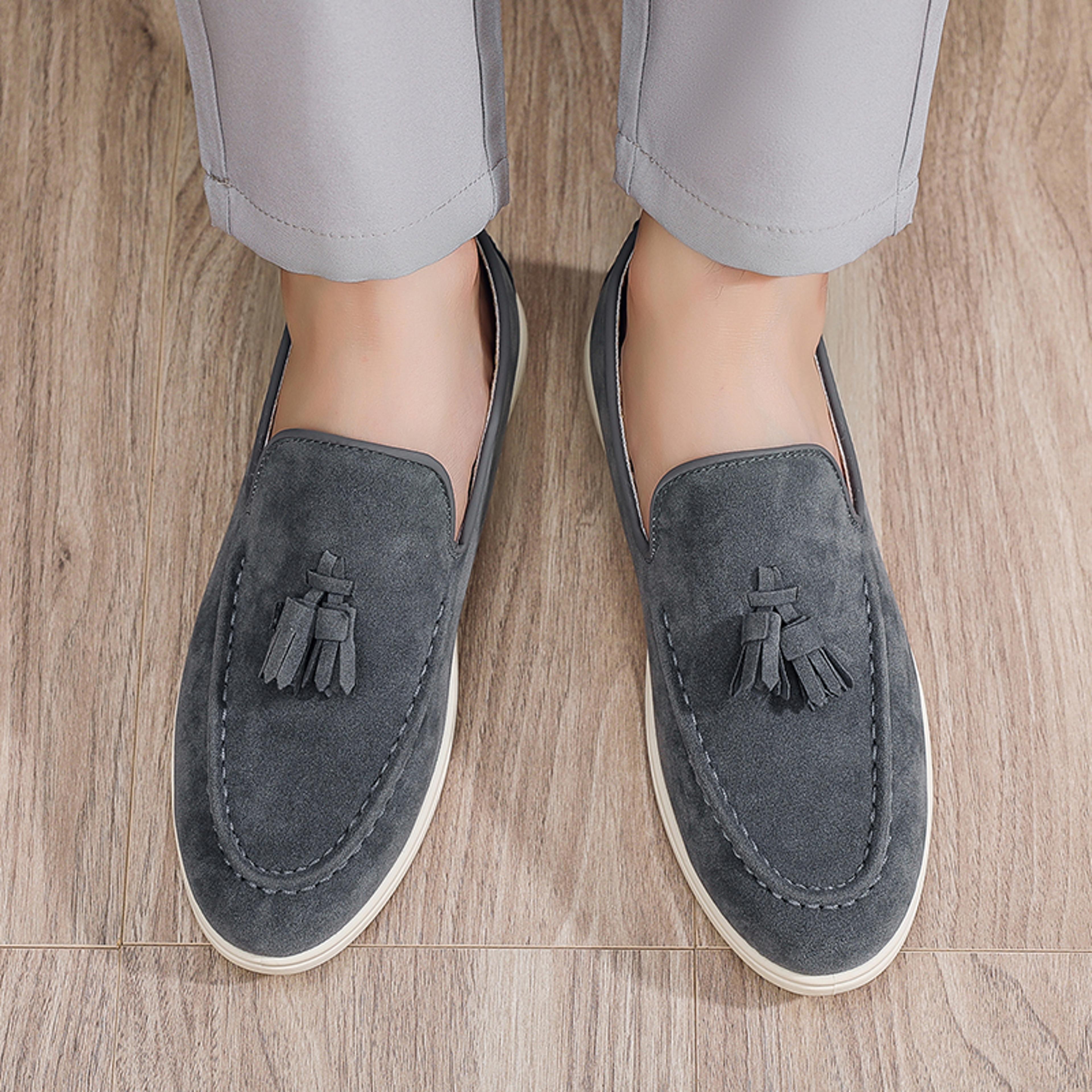 Mens Casual Shoes Classic British Style Tassels Loafers Outdoor Moccasins Flats 1