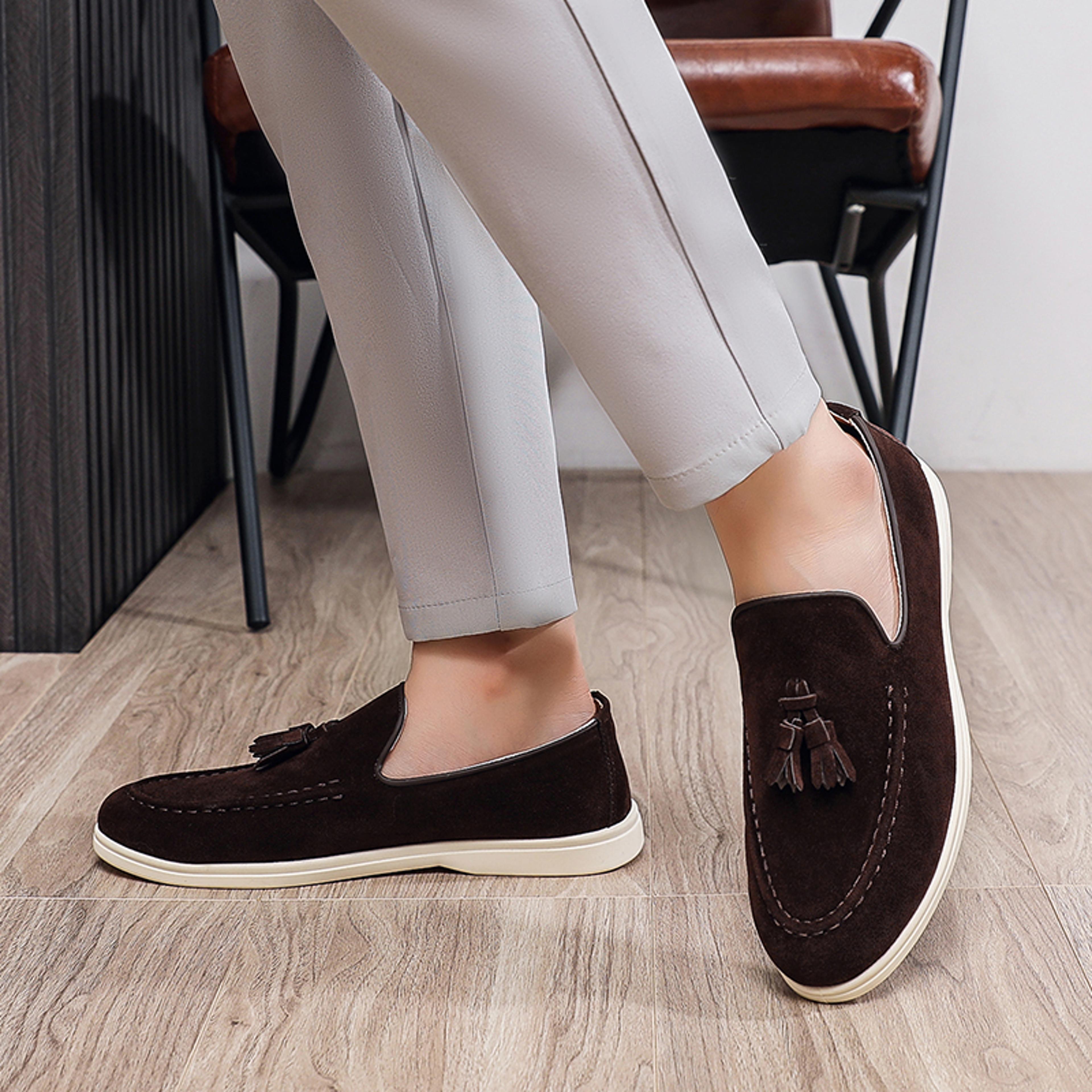 Mens Casual Shoes Classic British Style Tassels Loafers Outdoor Moccasins Flats 5