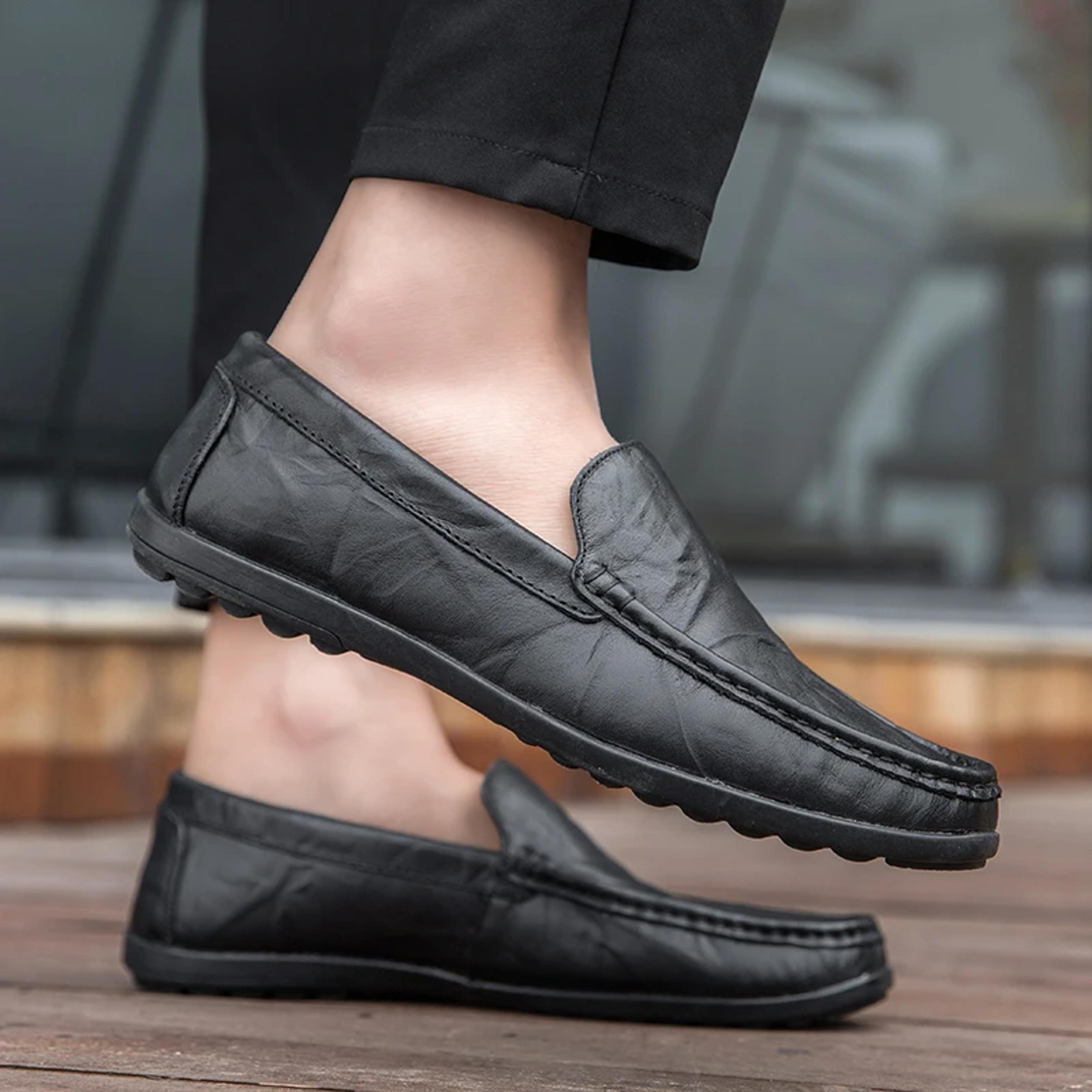Luxury Brand Comfortable Men Loafers Genuine Leather Casual Shoes Breathable Italian Moccasins For  3