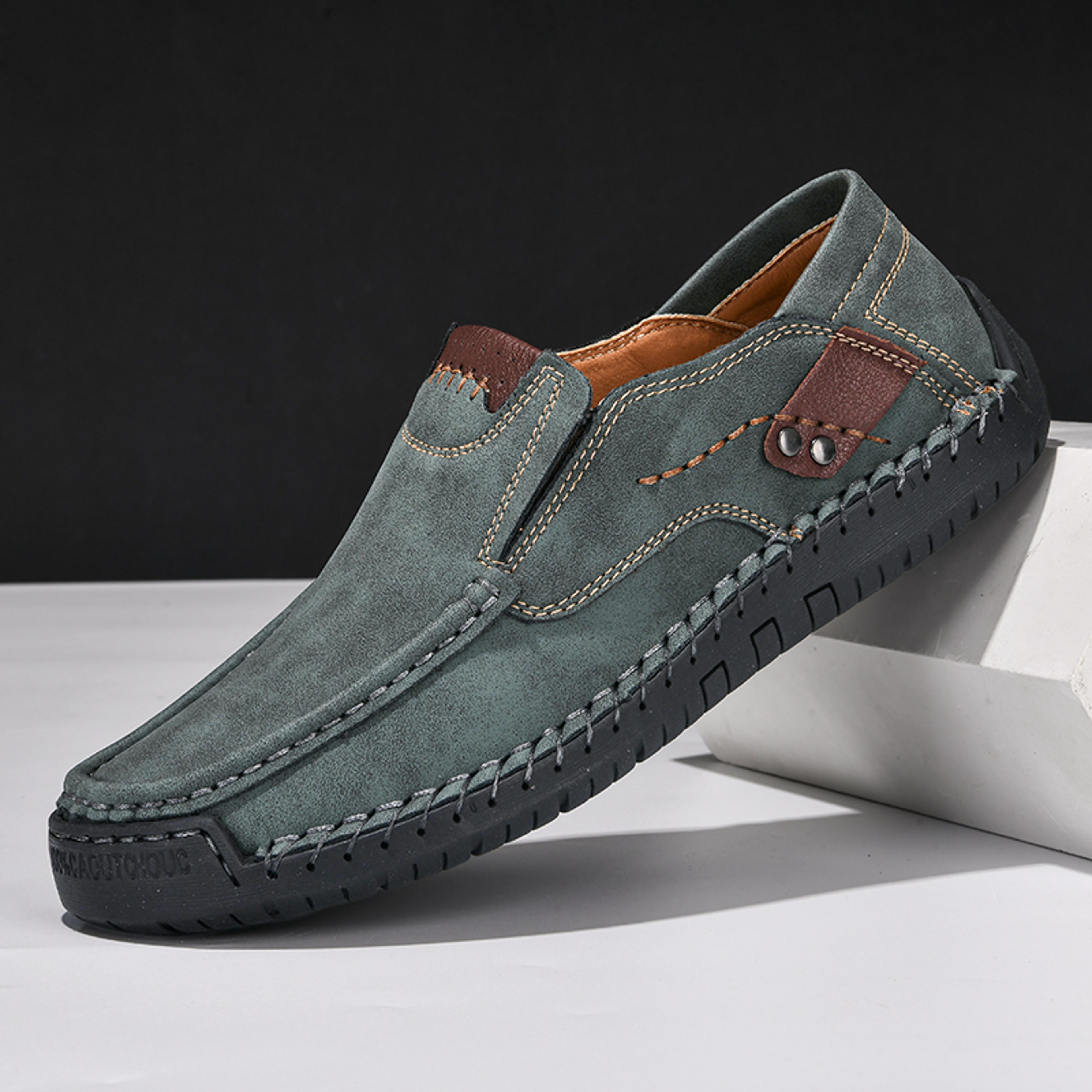 Handmade Design Man Shoes New Soft Loafers Slip On Leather Casual Shoes For Men 6