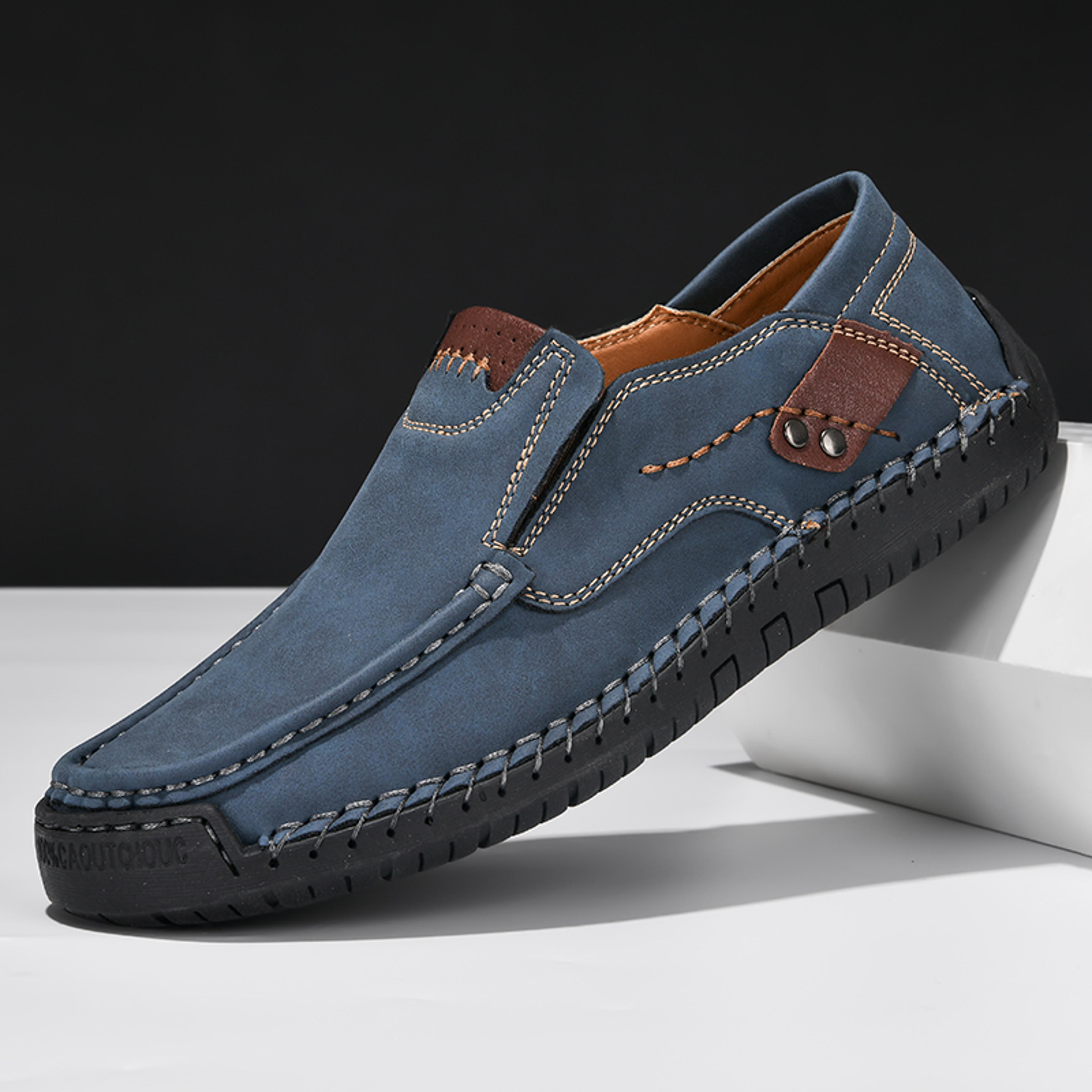 Handmade Design Man Shoes New Soft Loafers Slip On Leather Casual Shoes For Men 9