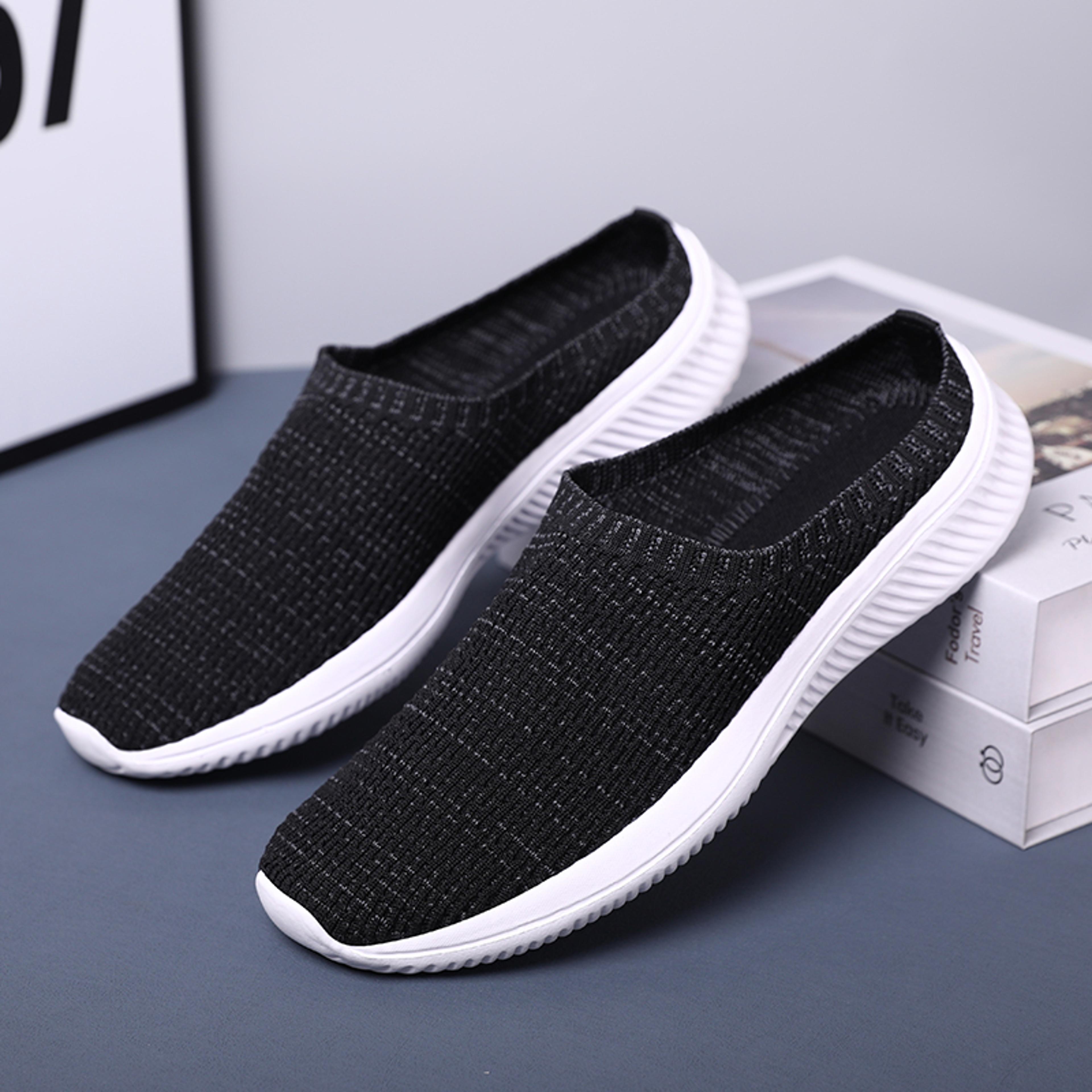 Breathable Summer Mesh Men Casual Shoes Comfortable Half Loafers Outdoor Indoor Slippers For Women  1