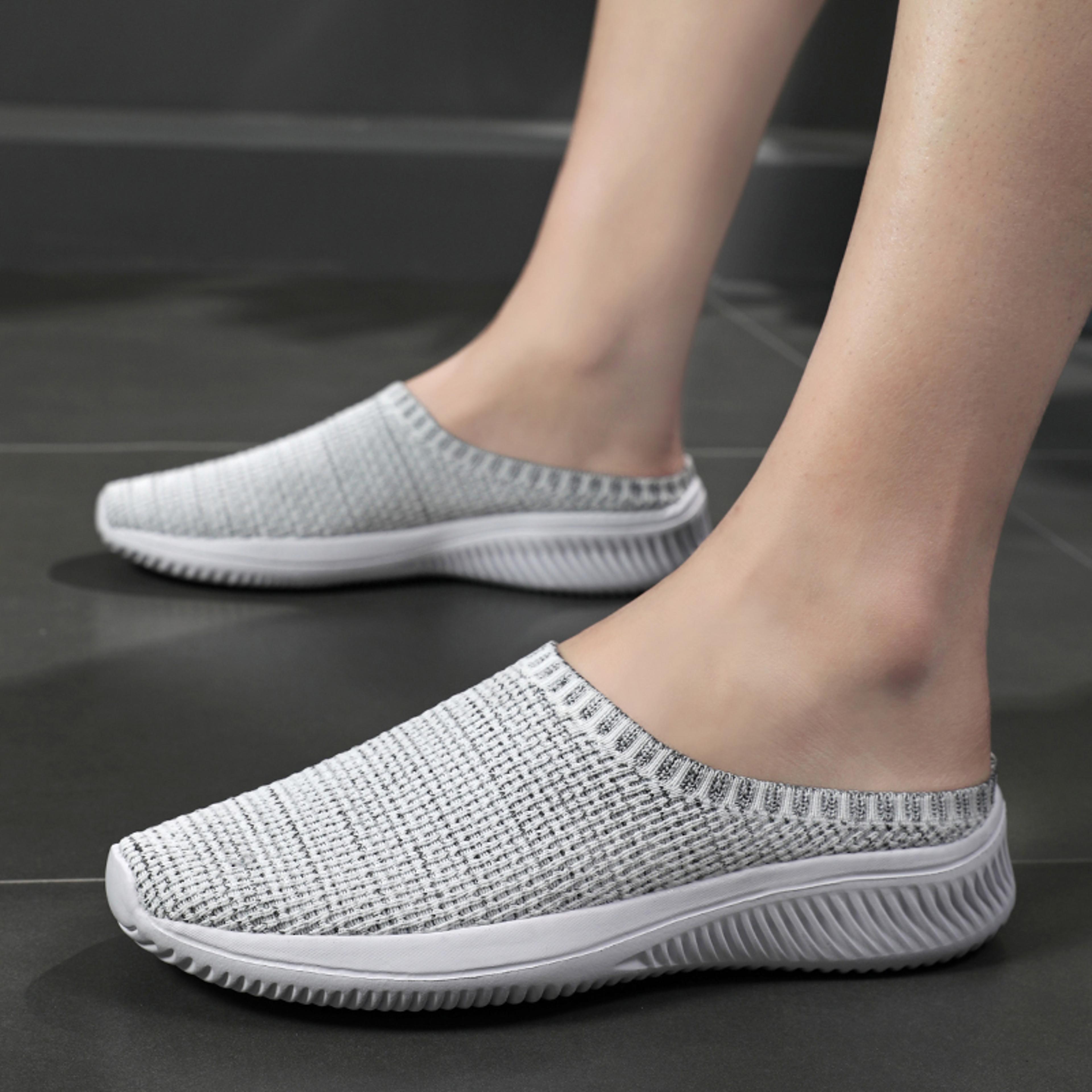 Breathable Summer Mesh Men Casual Shoes Comfortable Half Loafers Outdoor Indoor Slippers For Women  5
