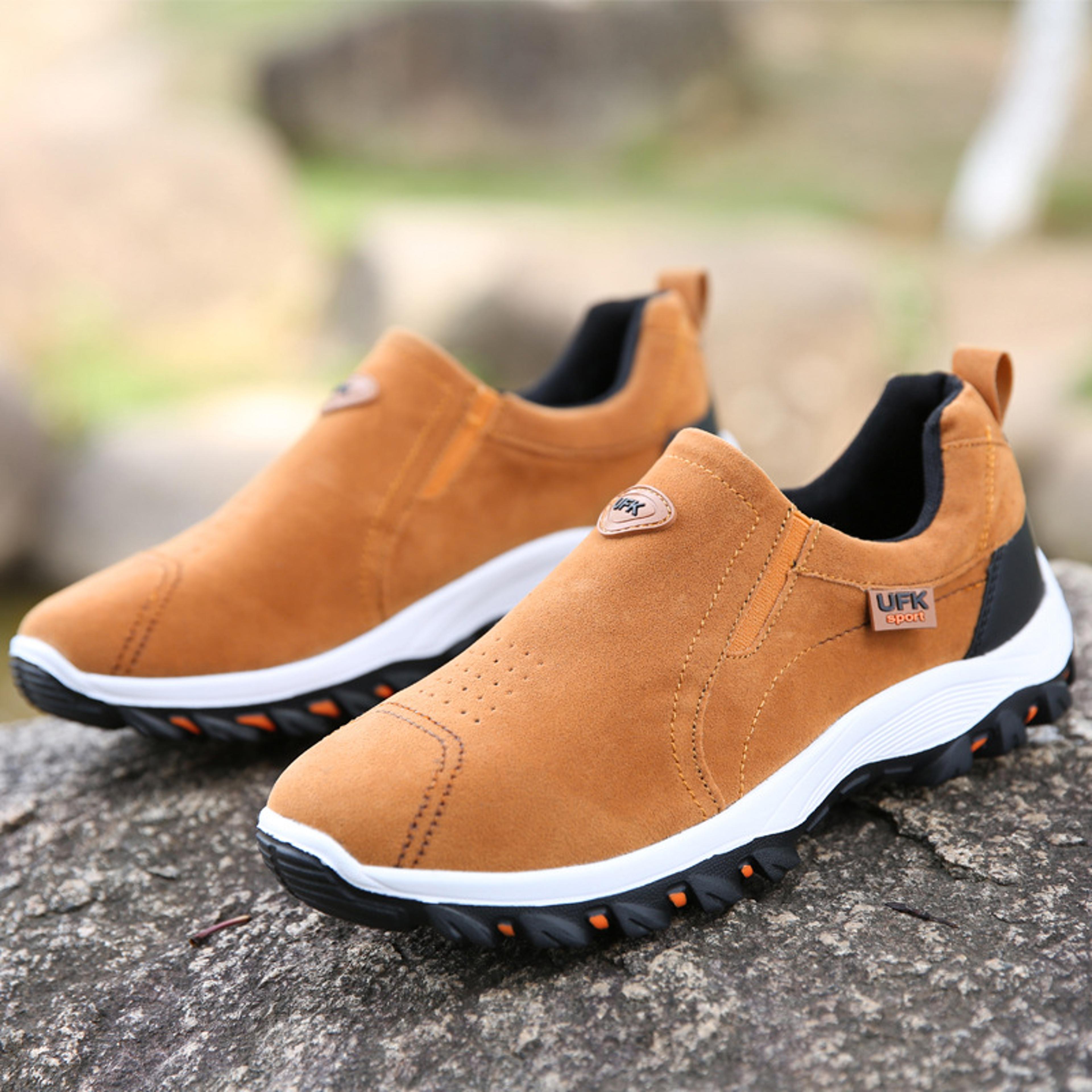 Outdoor Walking Shoes Loafers New Casual Shoes Men Sneakers Autumn Slip On Suede Leather Male Footw 1