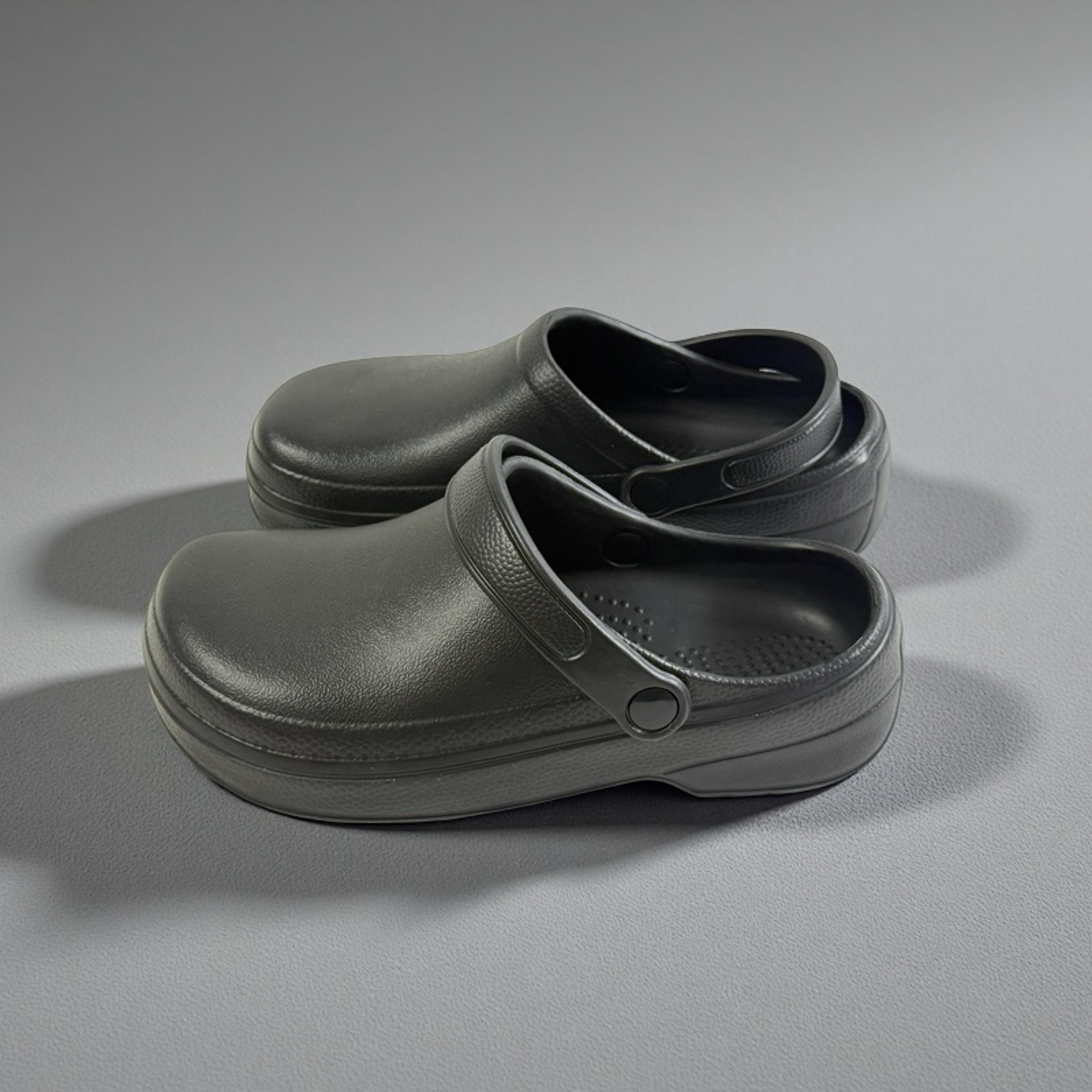 Adjustable Ankle Strap SlipOn WaterFriendly Shoes For Men Air Cushion Black Clogs Orthopedic Comfor 1