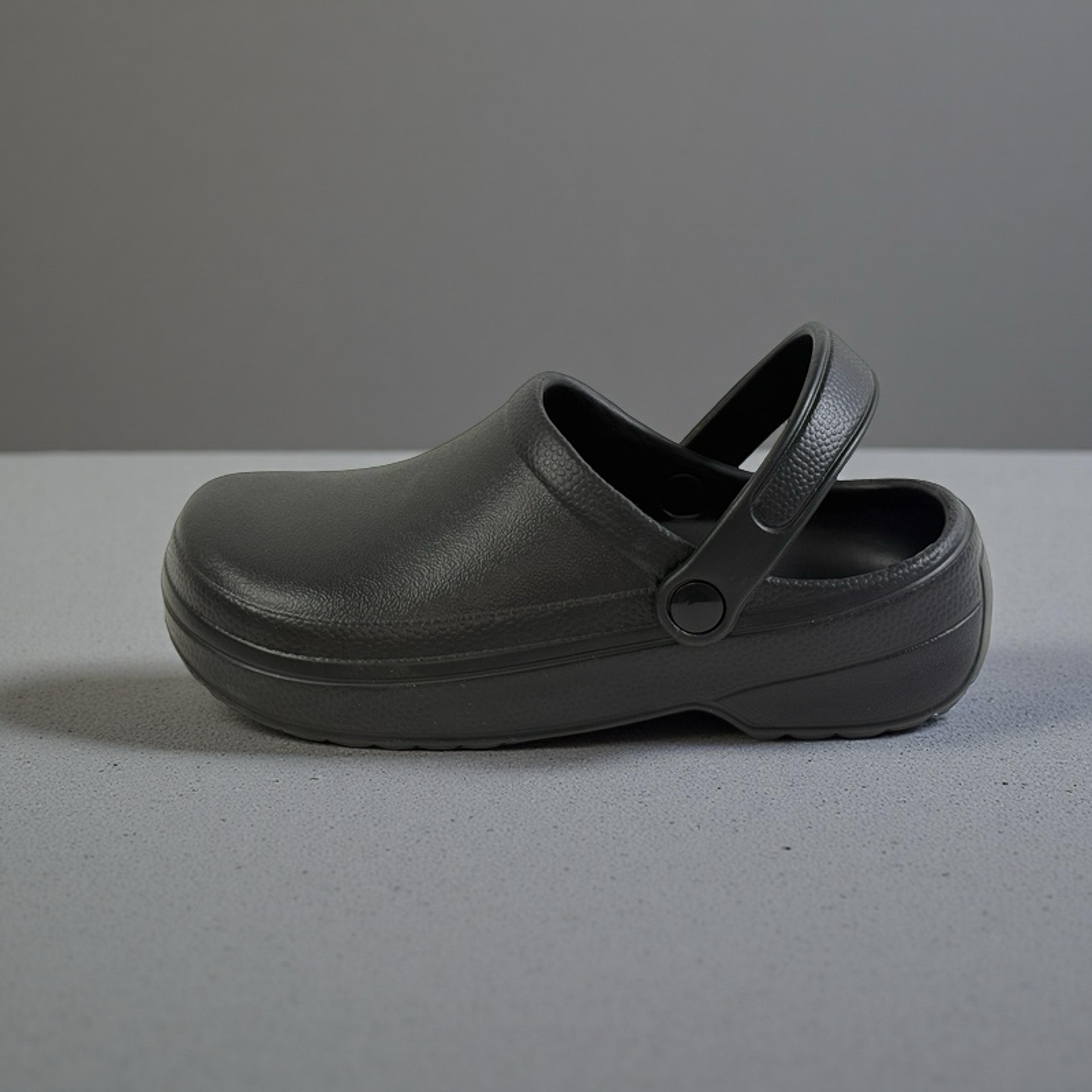 Adjustable Ankle Strap SlipOn WaterFriendly Shoes For Men Air Cushion Black Clogs Orthopedic Comfor 3