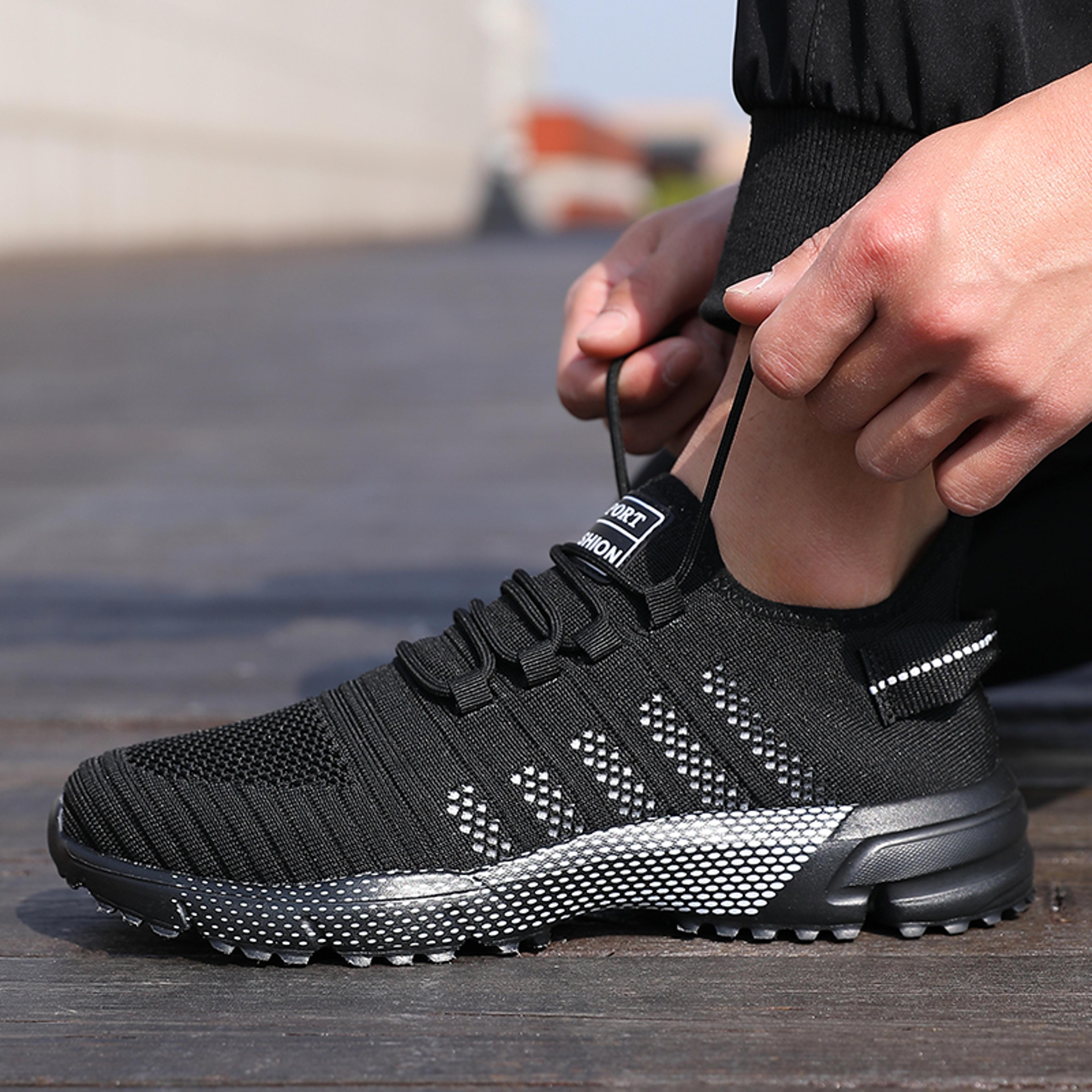 Breathable Running Shoes Men Casual Sneakers Soft Soled Slipon Trainers 4