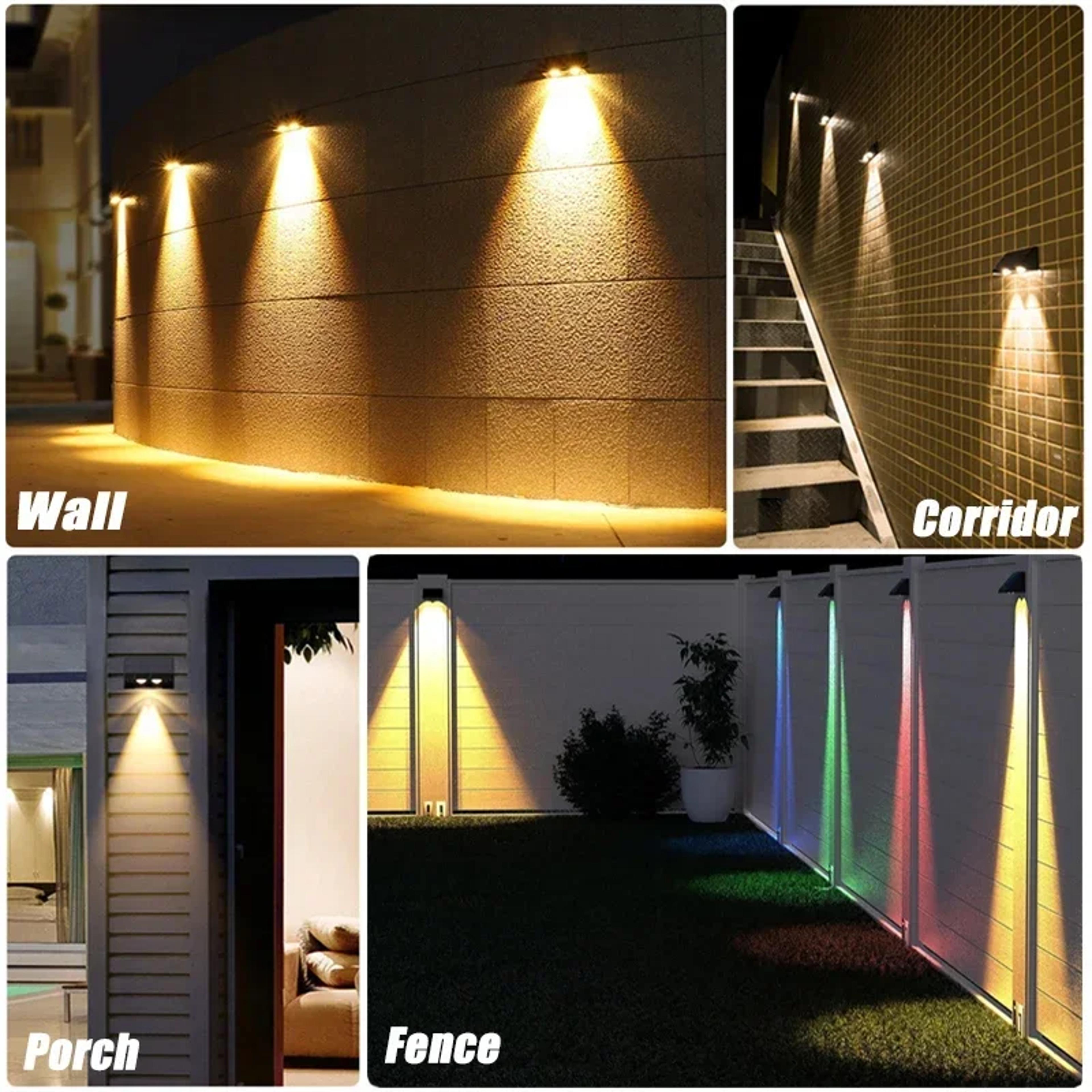 Waterproof Solar Wall Lamp Outdoor Garden Light For Mailbox Address House Number Facades 5