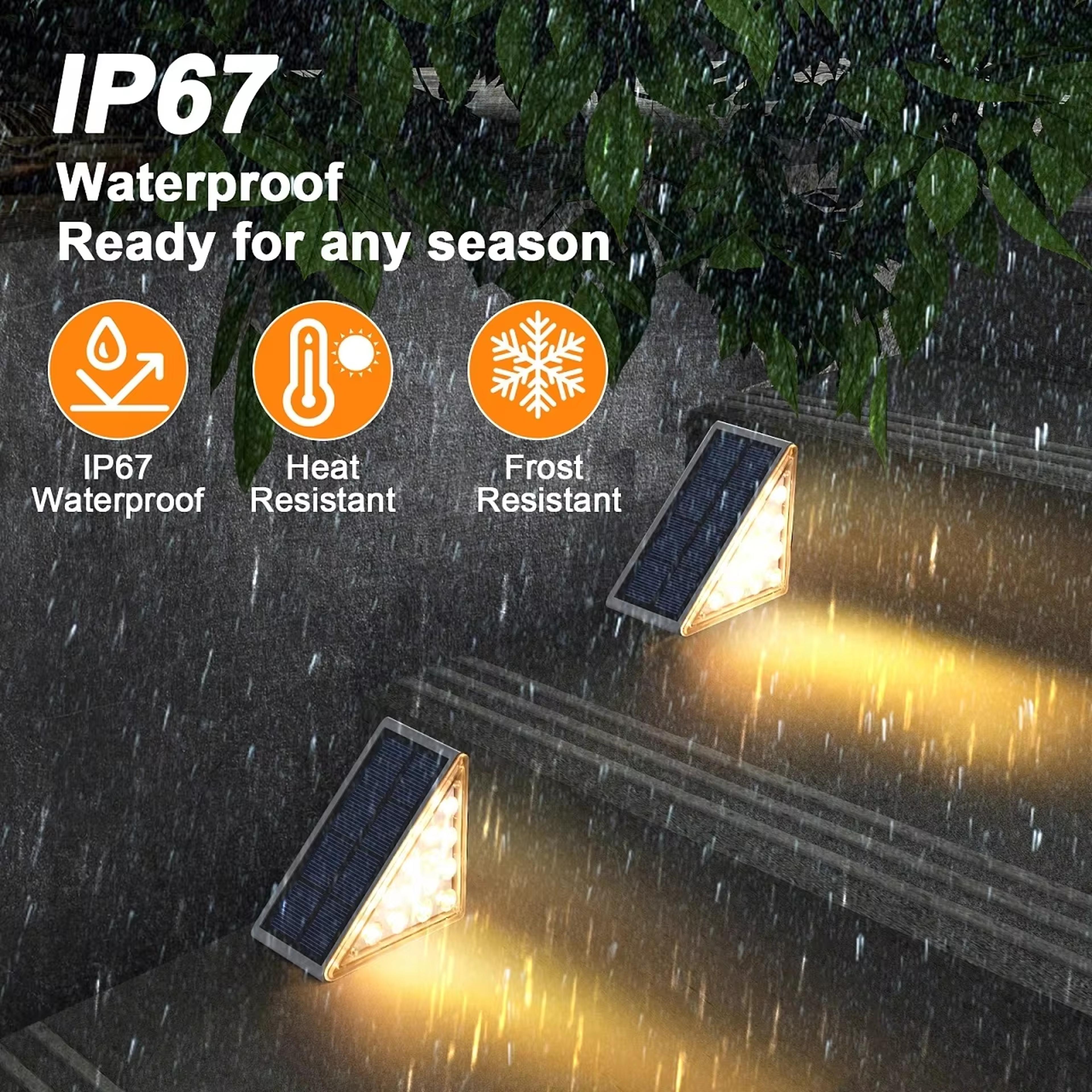 High Brightness Atmosphere Decoration Waterproof LED Step Lights AntiTheft Solar Lights 5