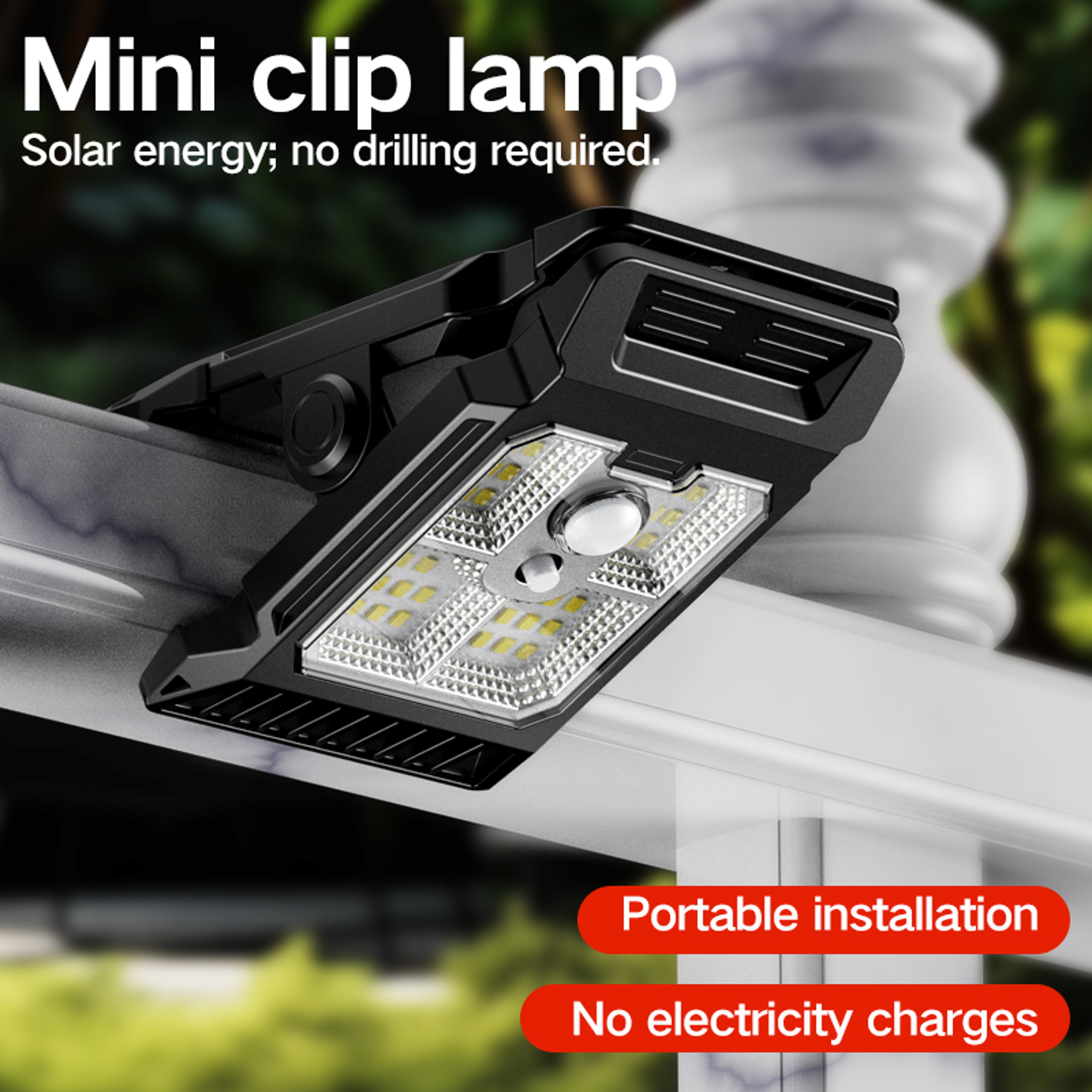 Human Body Sensing Outdoor Clip On Lawn Lamp Solar Powered Courtyard Lighting For Garden Multifunct 1