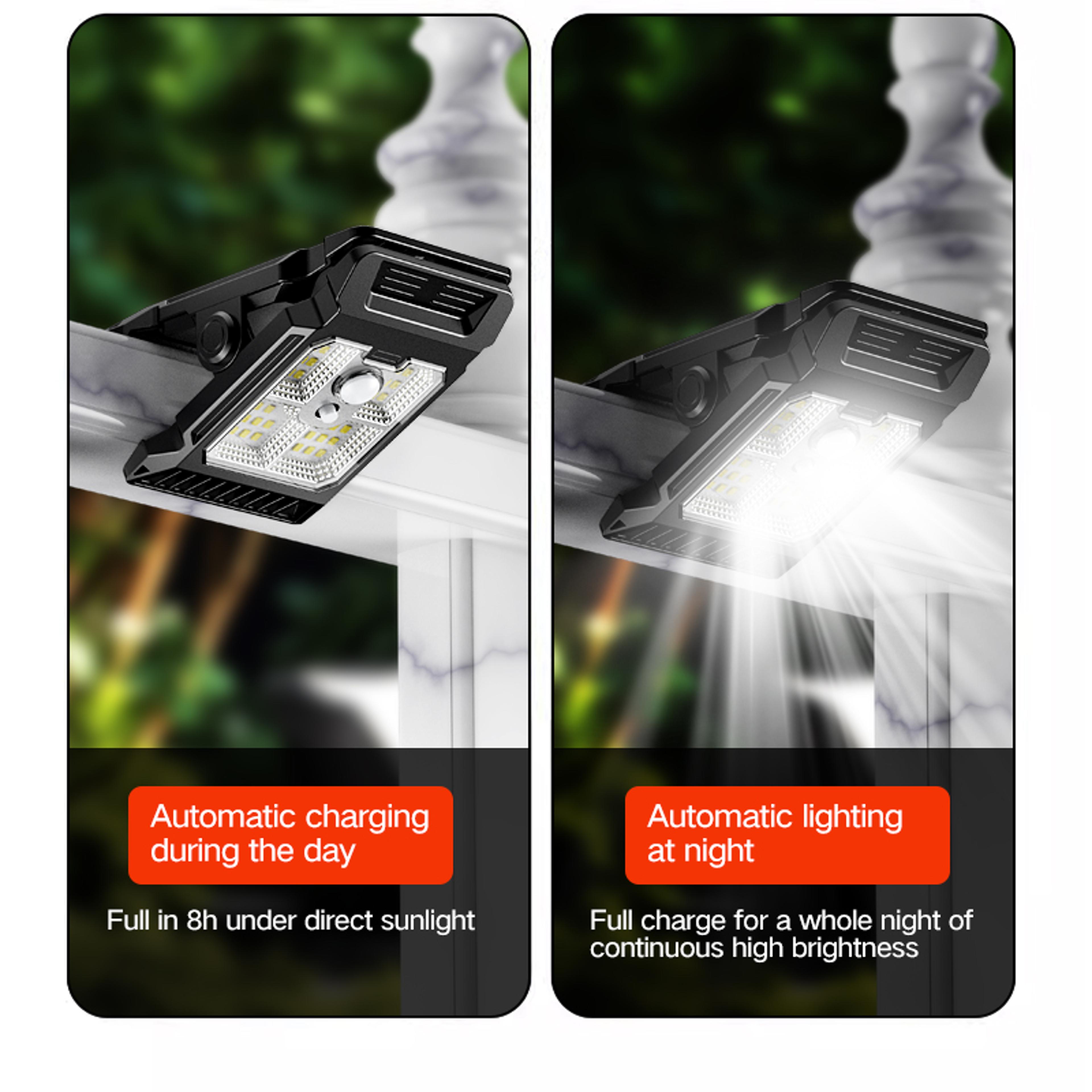 Human Body Sensing Outdoor Clip On Lawn Lamp Solar Powered Courtyard Lighting For Garden Multifunct 5