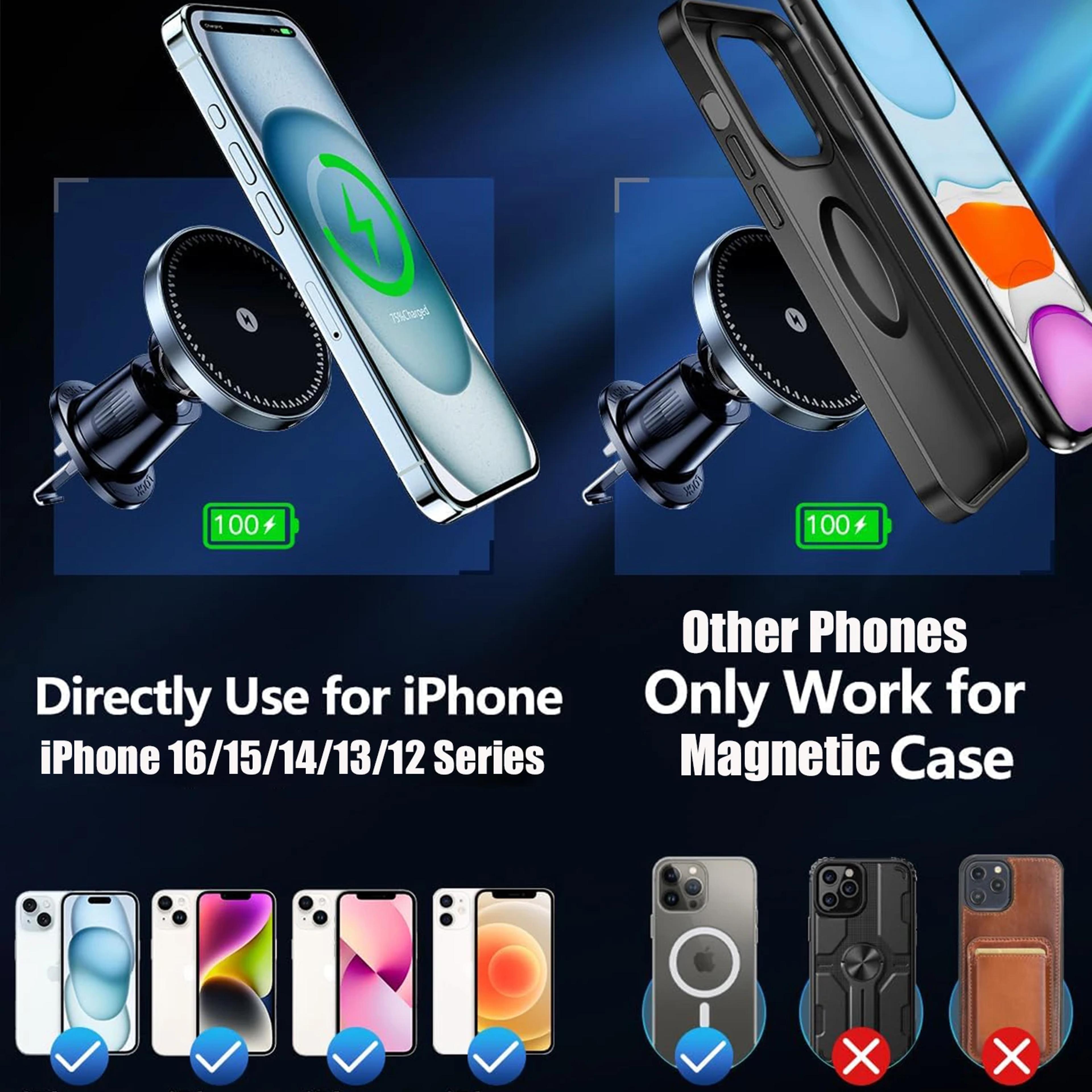 Magnetic Wireless Car Phone Charger Air Vent Phone Holder For IPhone 3