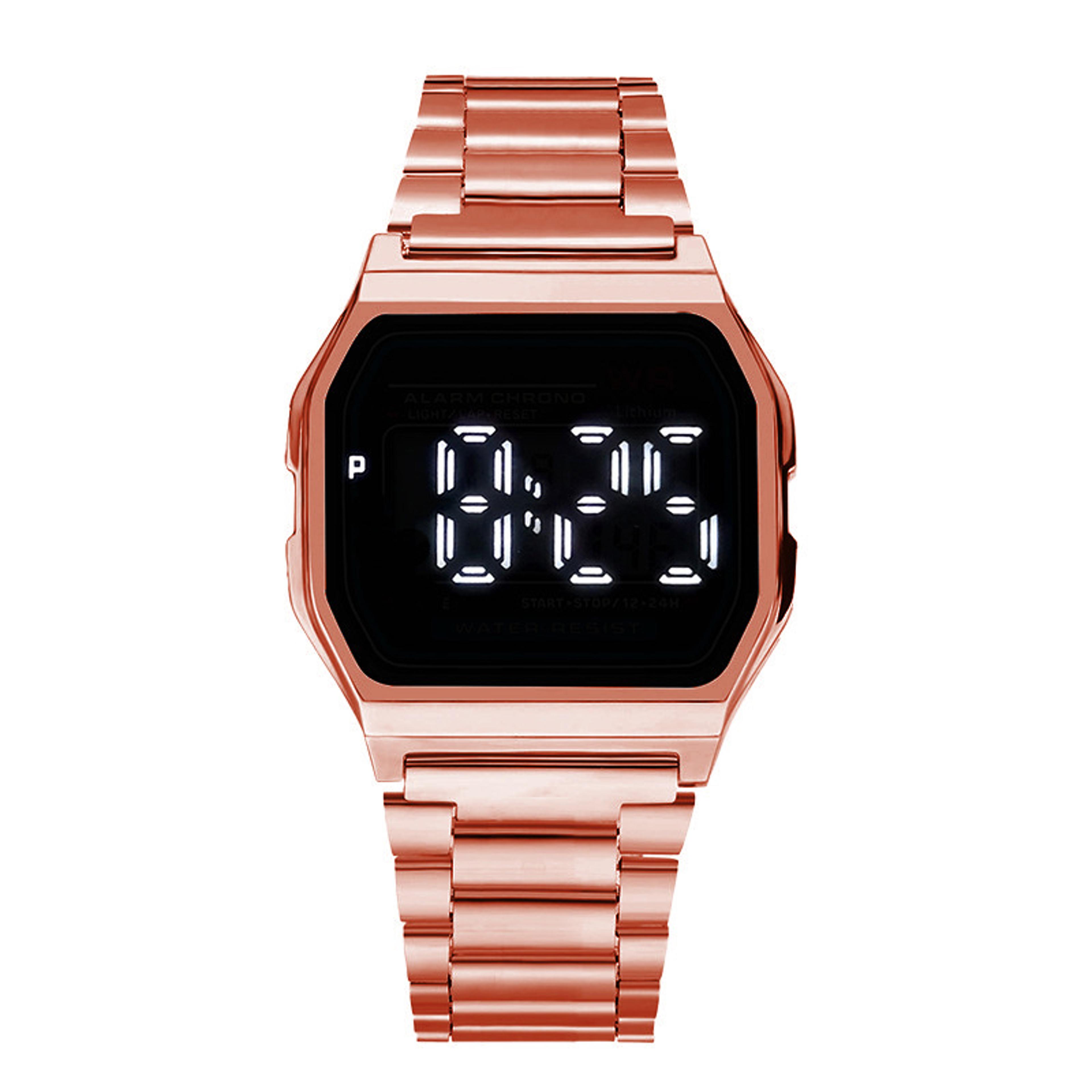 Men Women LED Digital Wristwatches Luxury Gold Silver Sports Military Watches Retro Steel Band Wris