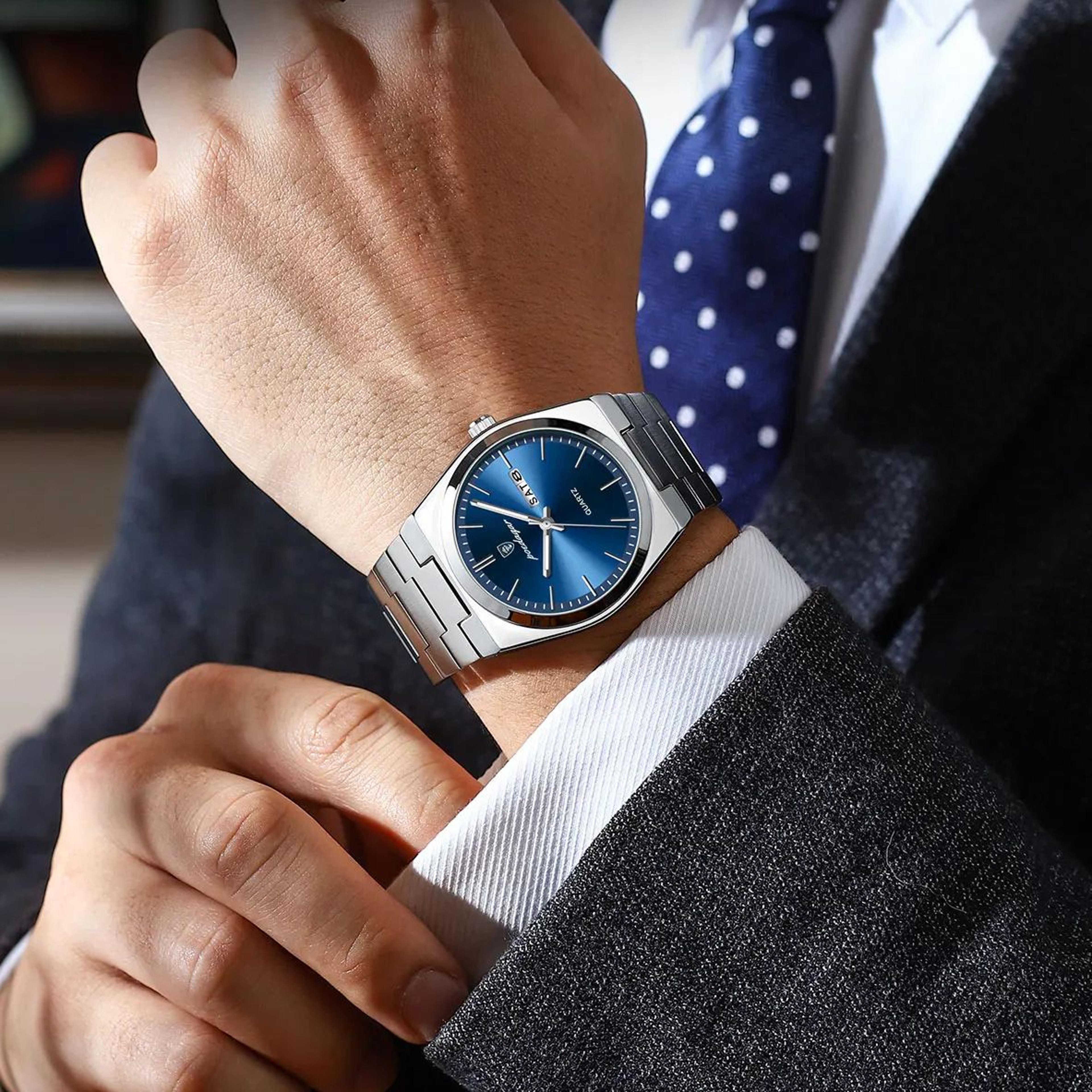 Luxury Watch For Man Waterproof Luminous Date Week Stainless Steel Men Watch Casual Quartz Mens Wat 3