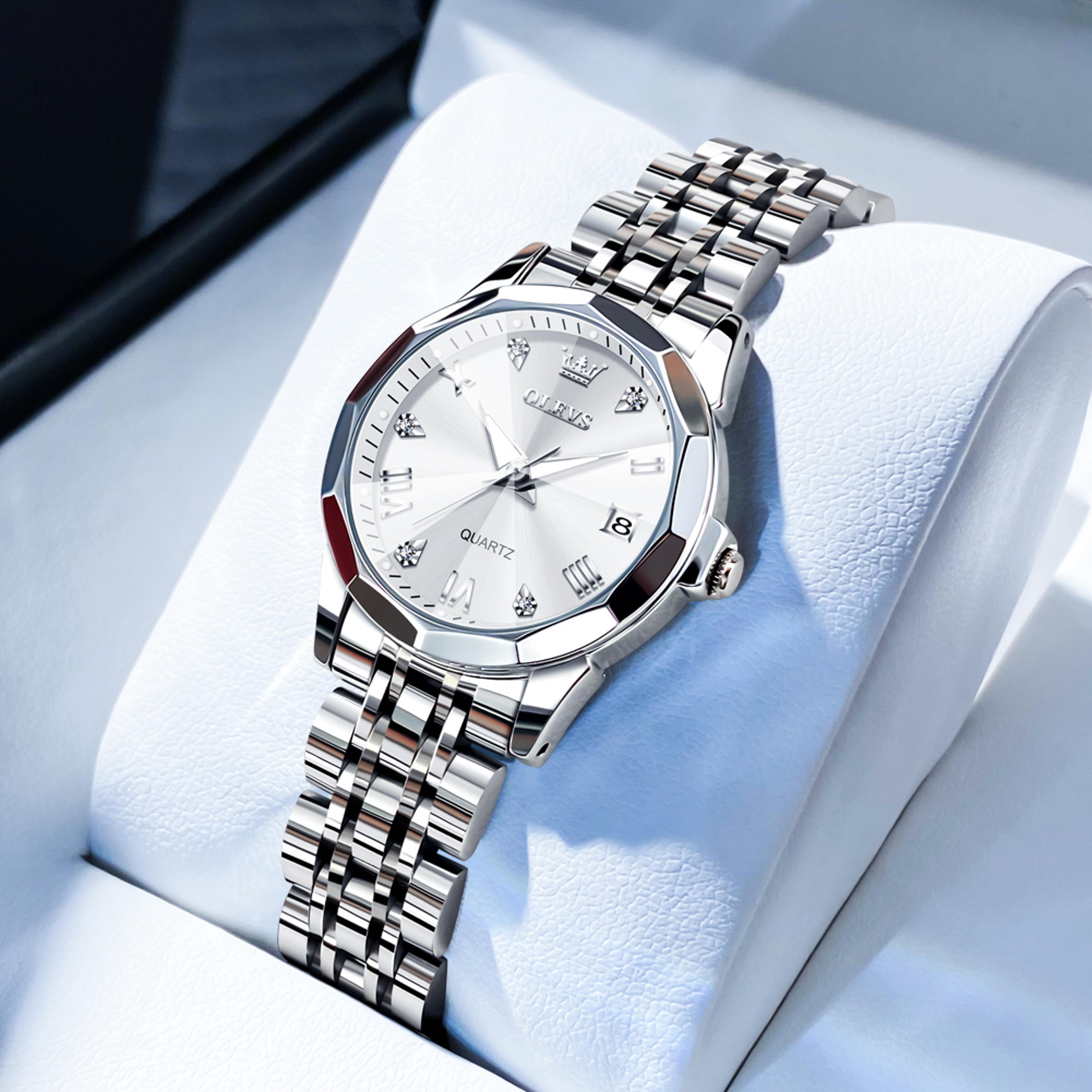 Elegant Original Luxury Ladies Quartz Wristwatch Fashion Golden Watch For Women Waterproof Stainles 13