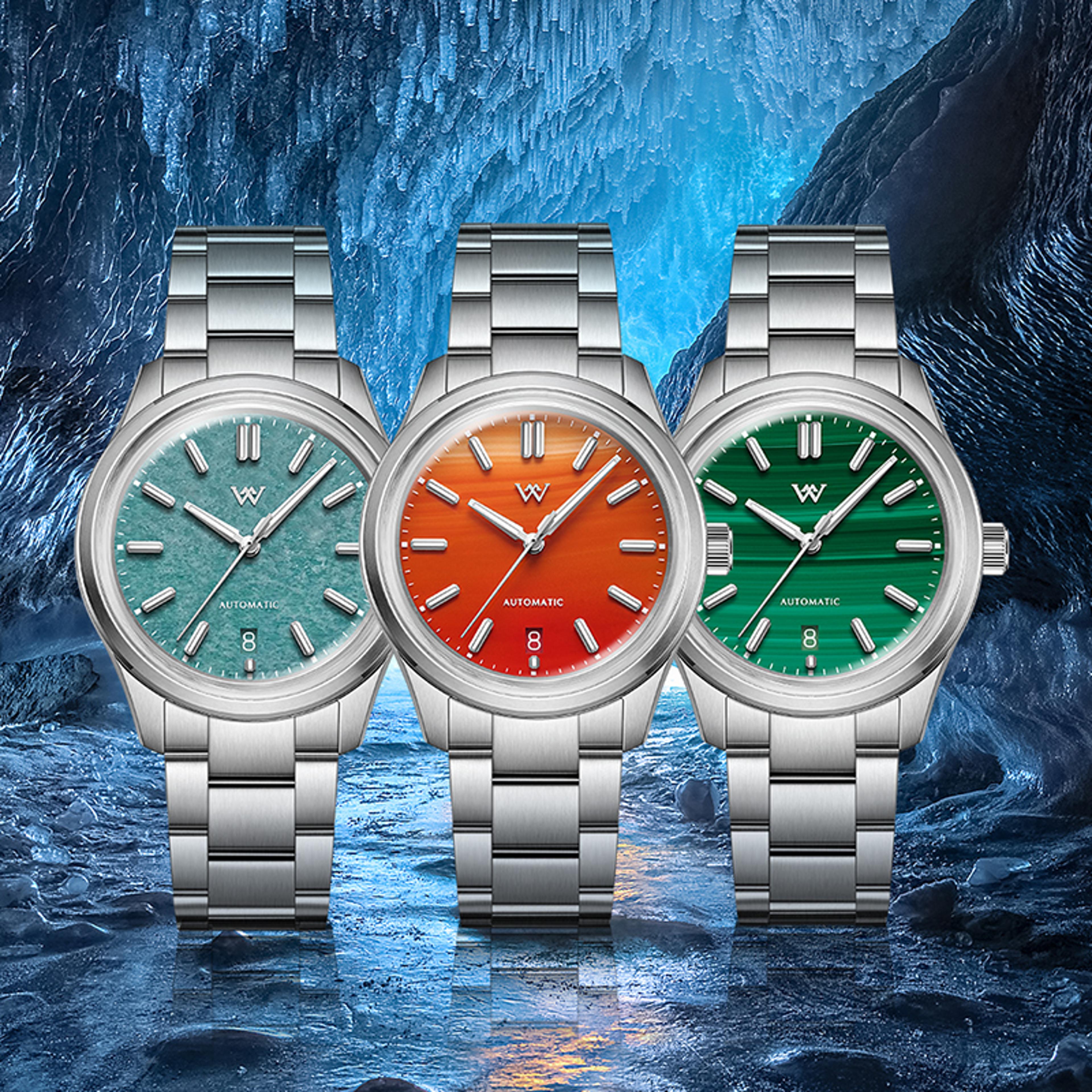 Gemstone Series Water Resistant Watch Automatic Mechanical Watch AR Coated Sapphire Welly Merck Man 5
