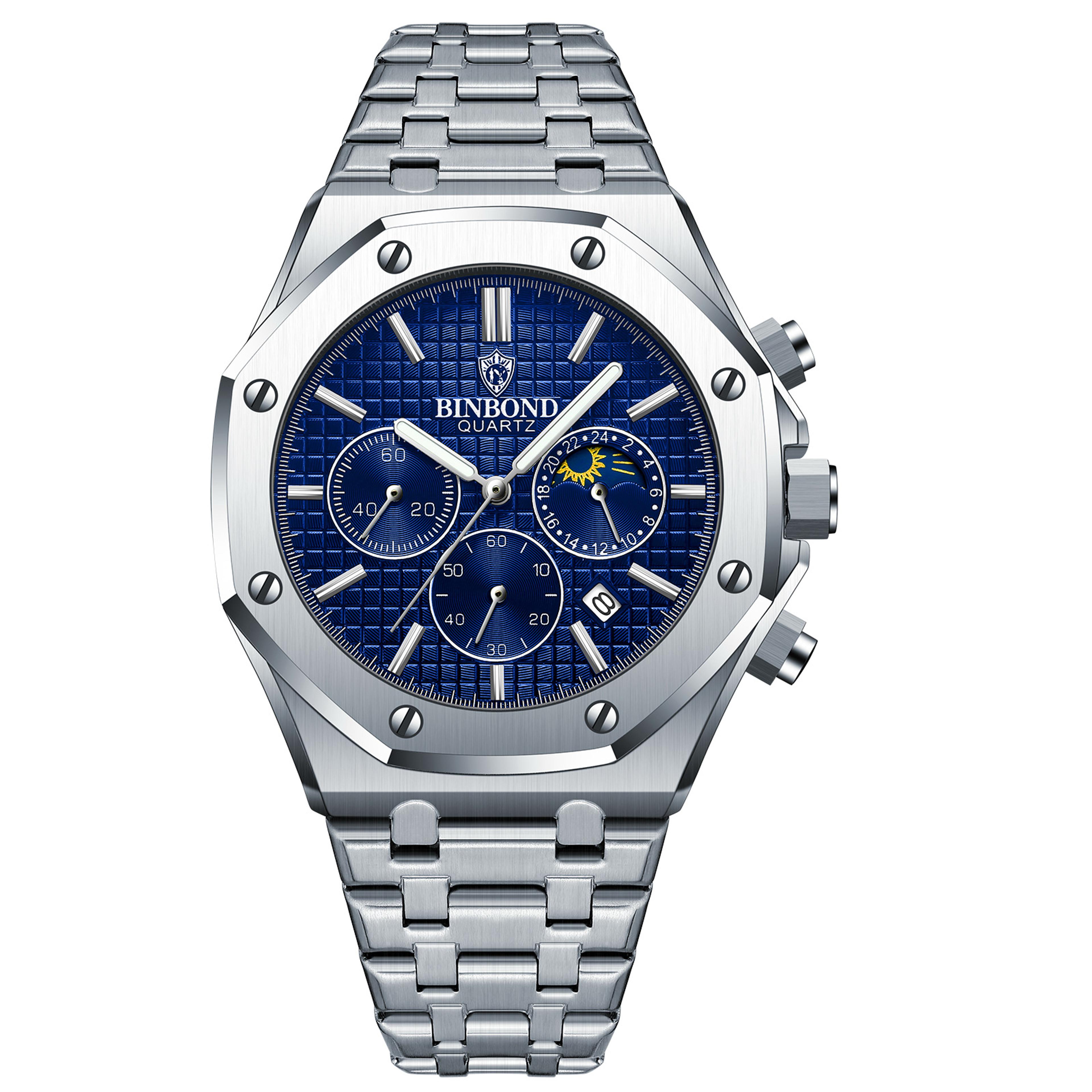 Luxury High Man Quartz Wristwatch Quality Men Watch Waterproof Luminous Stainless Steel Mens Casual 9