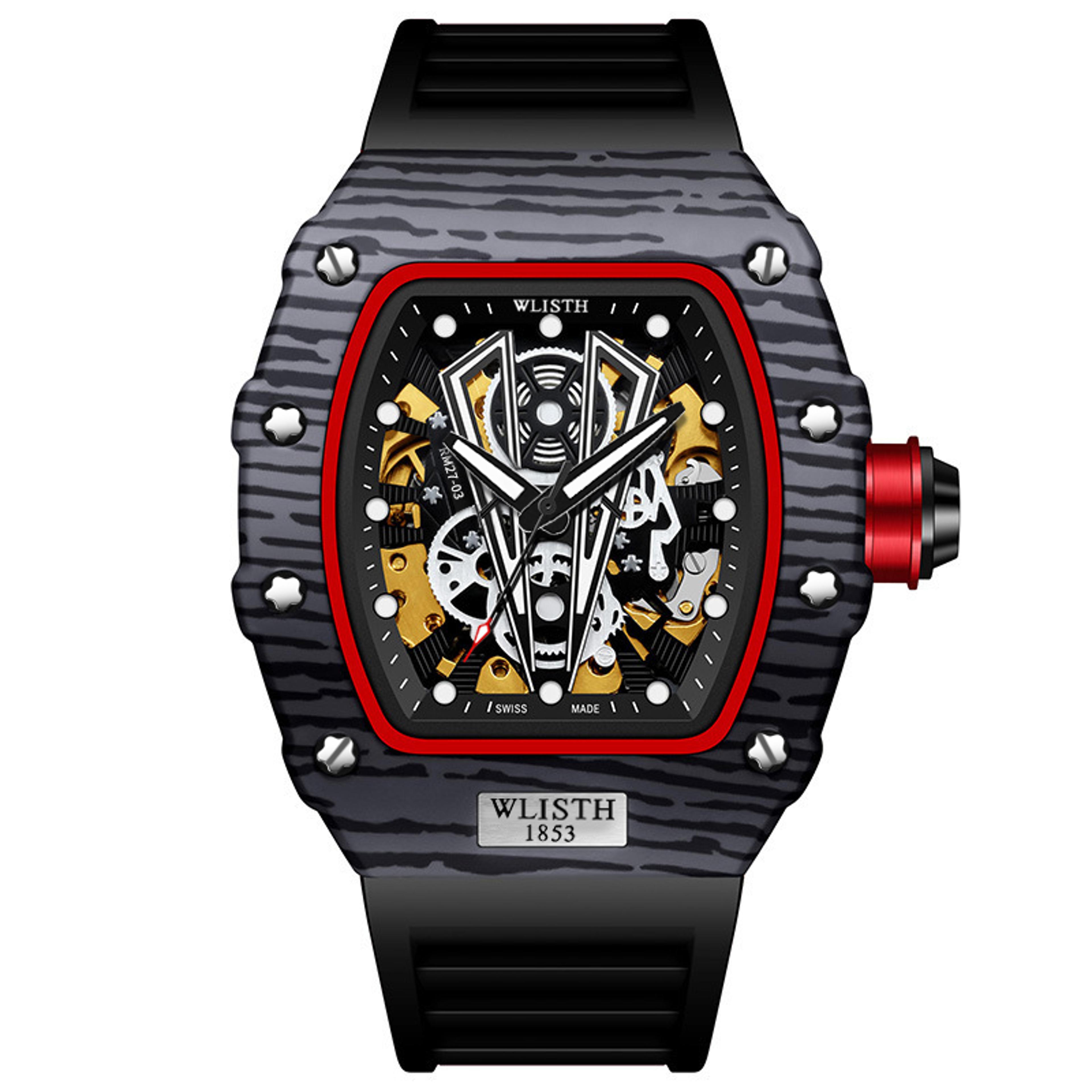 Business Mens Mechanical Watch Waterproof Luminous Barrel Design 5