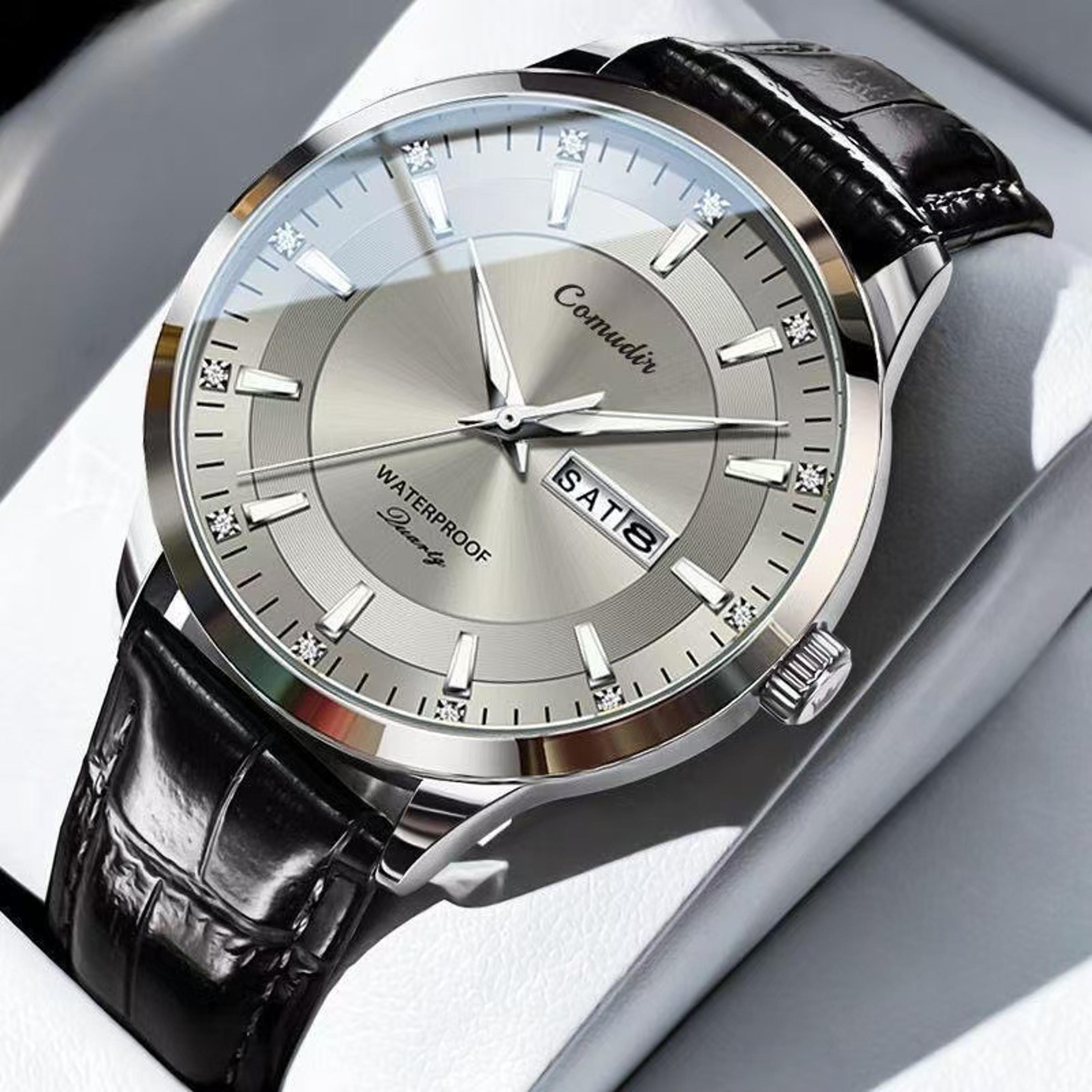 Men Hollowed Out Waterproof Tide Fully Automatic Non Mechanical Watch Glow In The Dark Dual Calenda 2