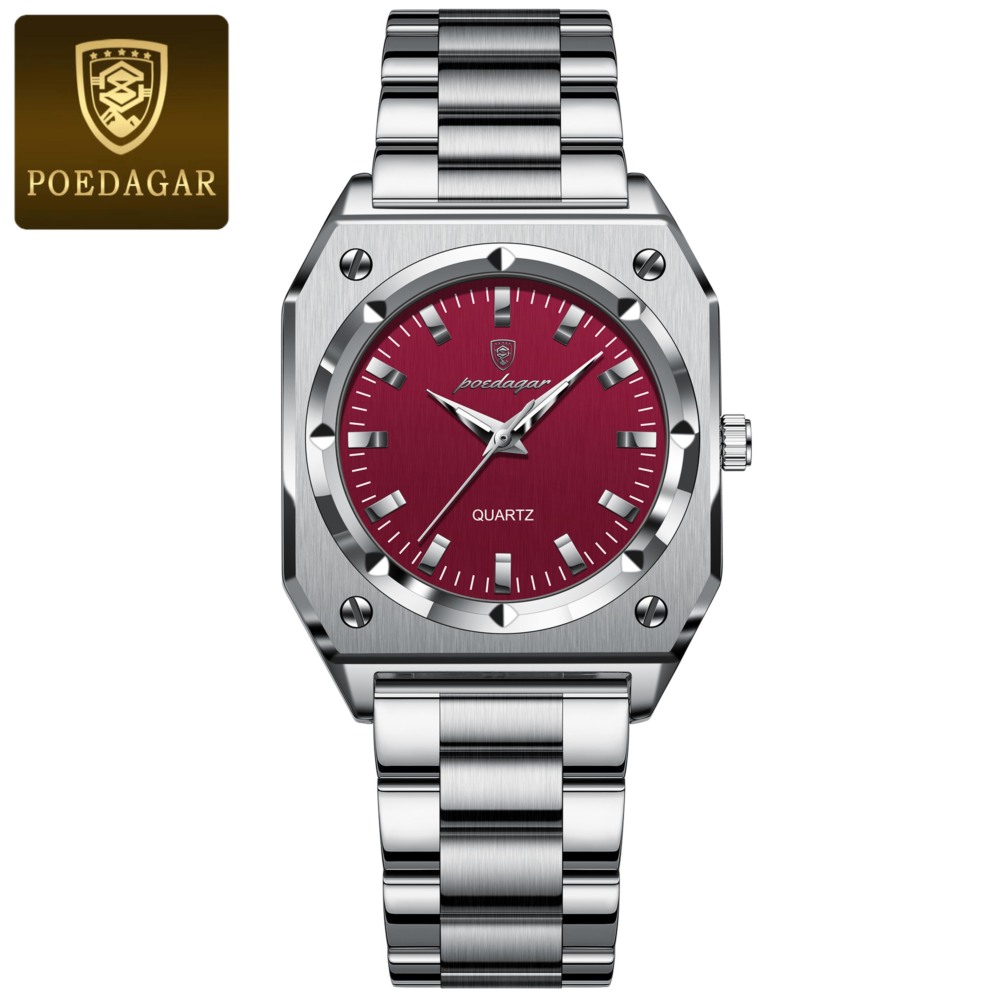Stainless Steel Quartz Womens Watches Luxury Elegant Square Ladies Watch Waterproof Luminous Watch  7