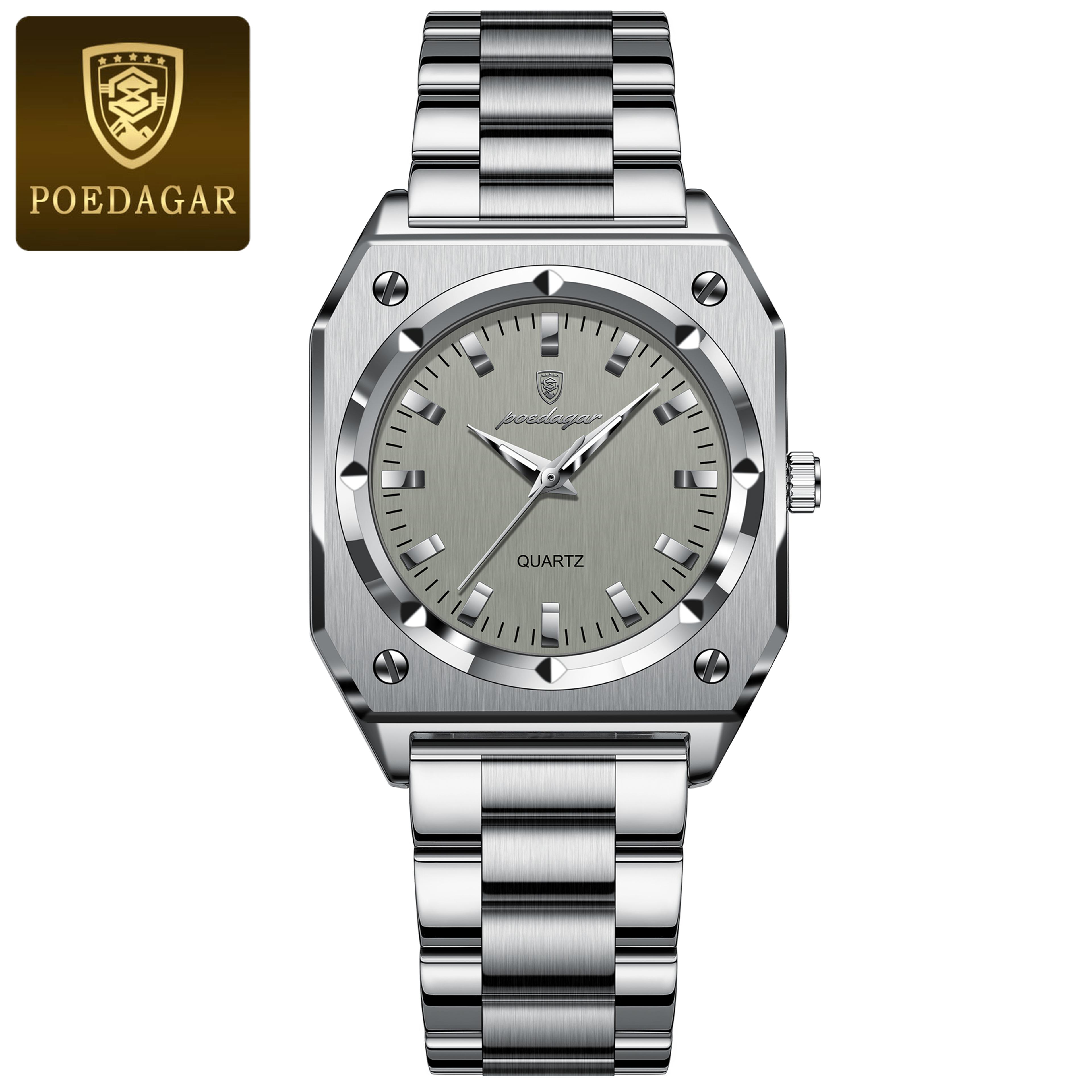 Stainless Steel Quartz Womens Watches Luxury Elegant Square Ladies Watch Waterproof Luminous Watch  10