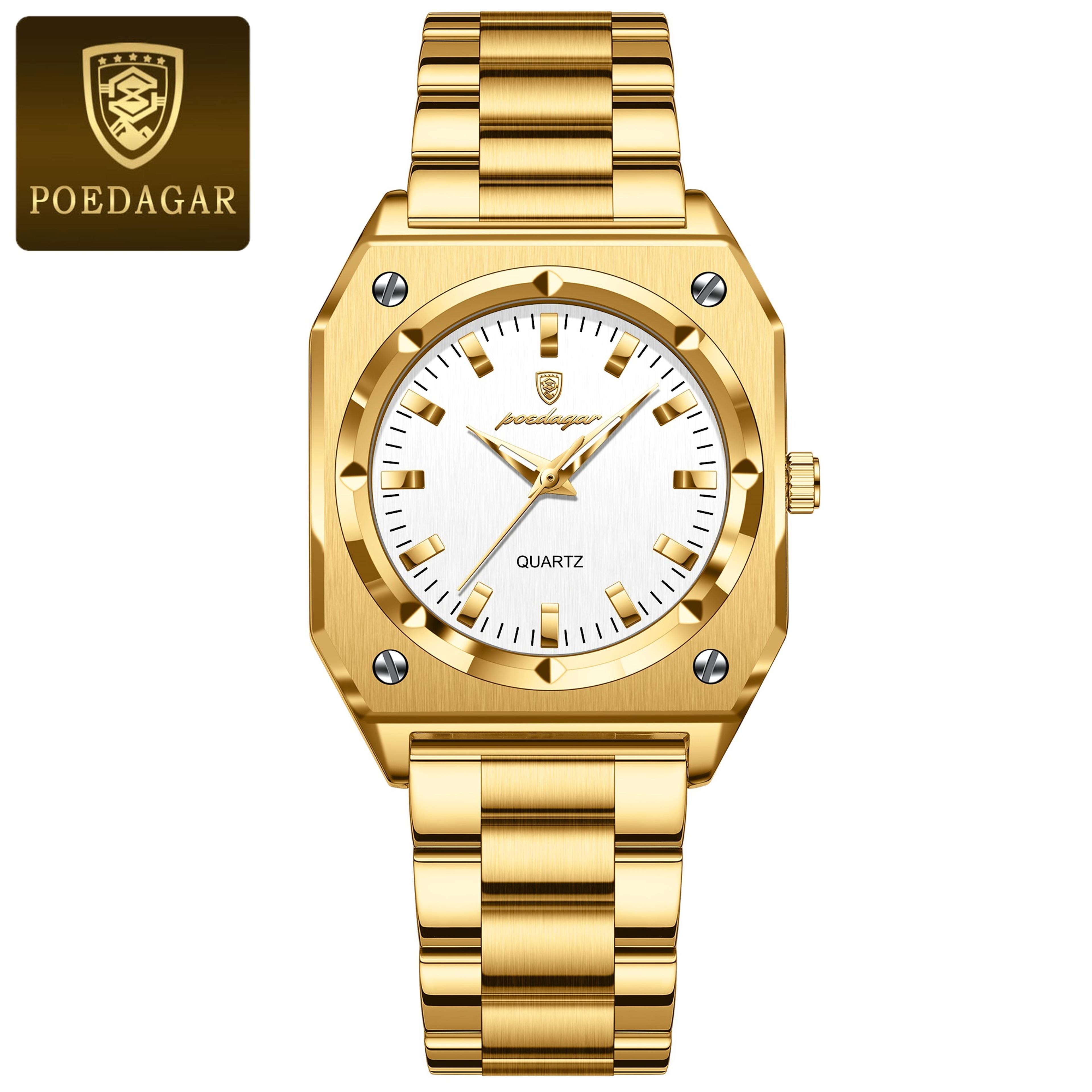 Stainless Steel Quartz Womens Watches Luxury Elegant Square Ladies Watch Waterproof Luminous Watch  13