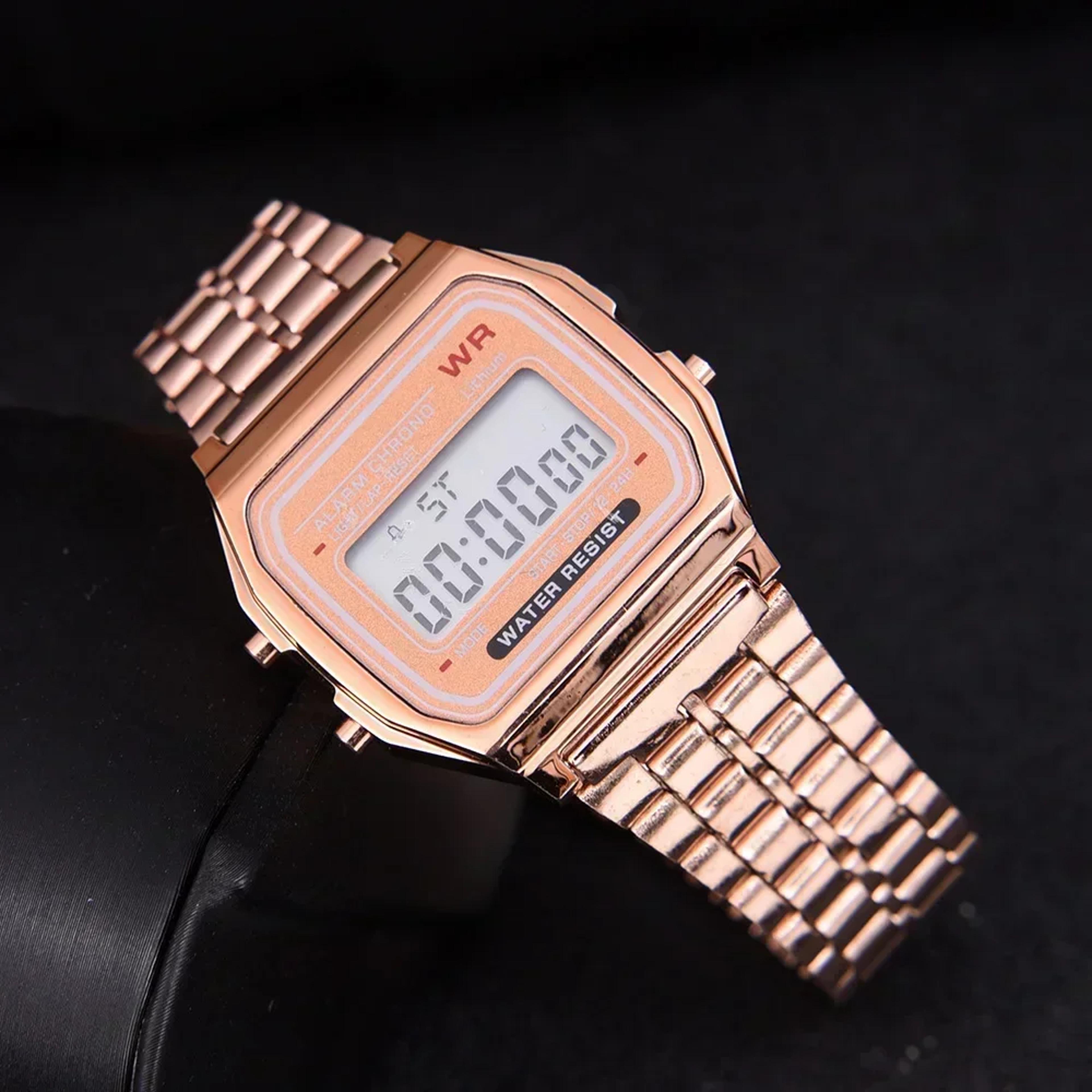 Retro Luxury Digital Watch For Men And Women Waterproof Stainless Steel Sports Military Wrist Watch 8